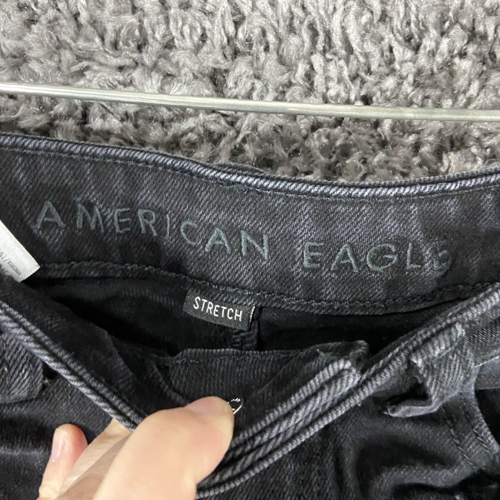 American Eagle Outfitters AMERICAN EAGLE Stretch Mom Short Distressed Black Denim Shorts Women’s 0 Size 25" / US 0 / IT 36 - 6 Thumbnail
