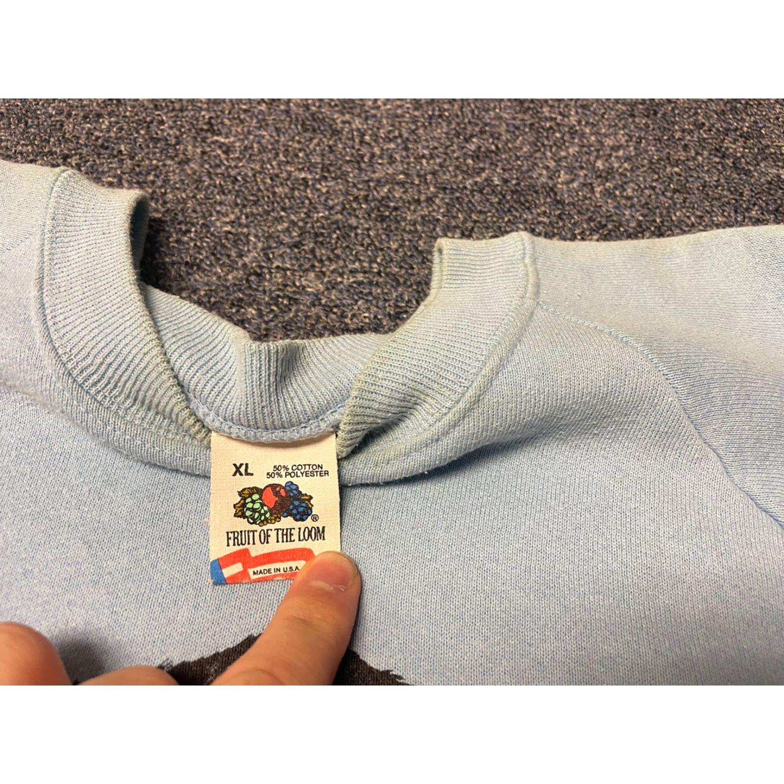 Fruit Of The Loom VINTAGE Fruit of the Loom Sweatshirt Unisex Adults Long Sleeve Crew Neck Black Lab 90s 2020s? Size US L / EU 52-54 / 3 - 2 Thumbnail