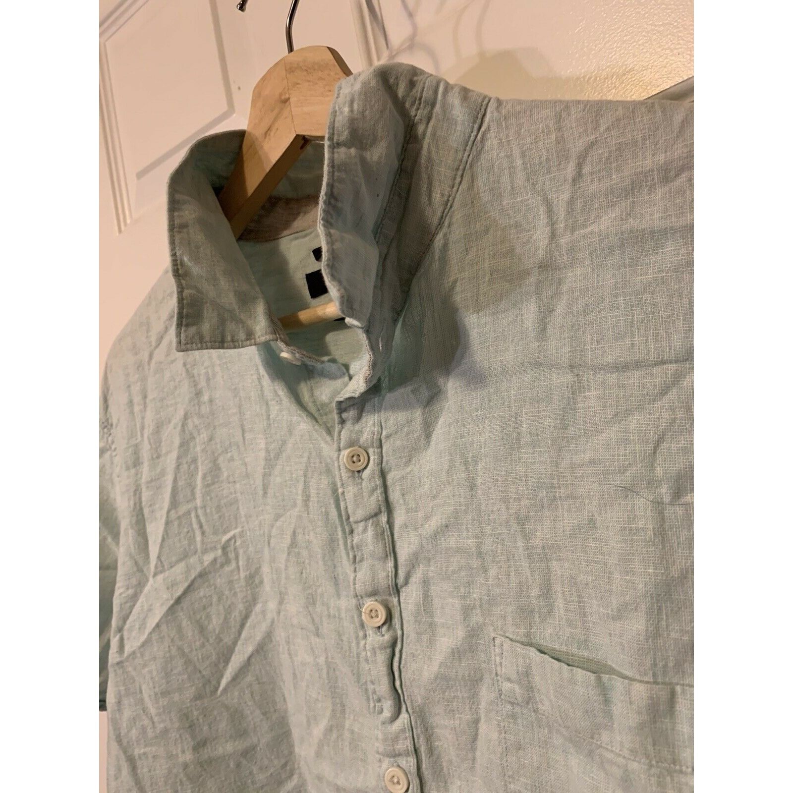 Marc Anthony Marc Anthony Men’s Sz XXL Button Shirt Green Linen Blend Bu Size US XXL / EU 58 / 5 - 3 Thumbnail