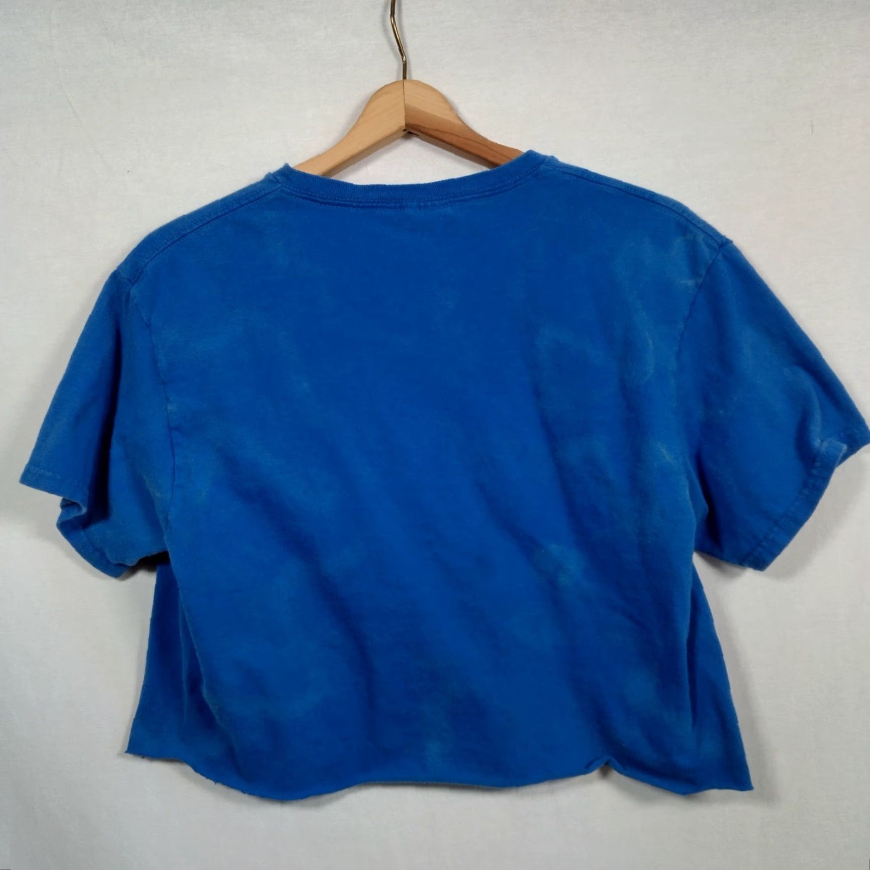 Vintage VINTAGE McDonald's Graphic Crop Top Women Medium Blue Bleach Dyed 90s Fast Food Casual Shirt Size M / US 6-8 / IT 42-44 - 2 Thumbnail