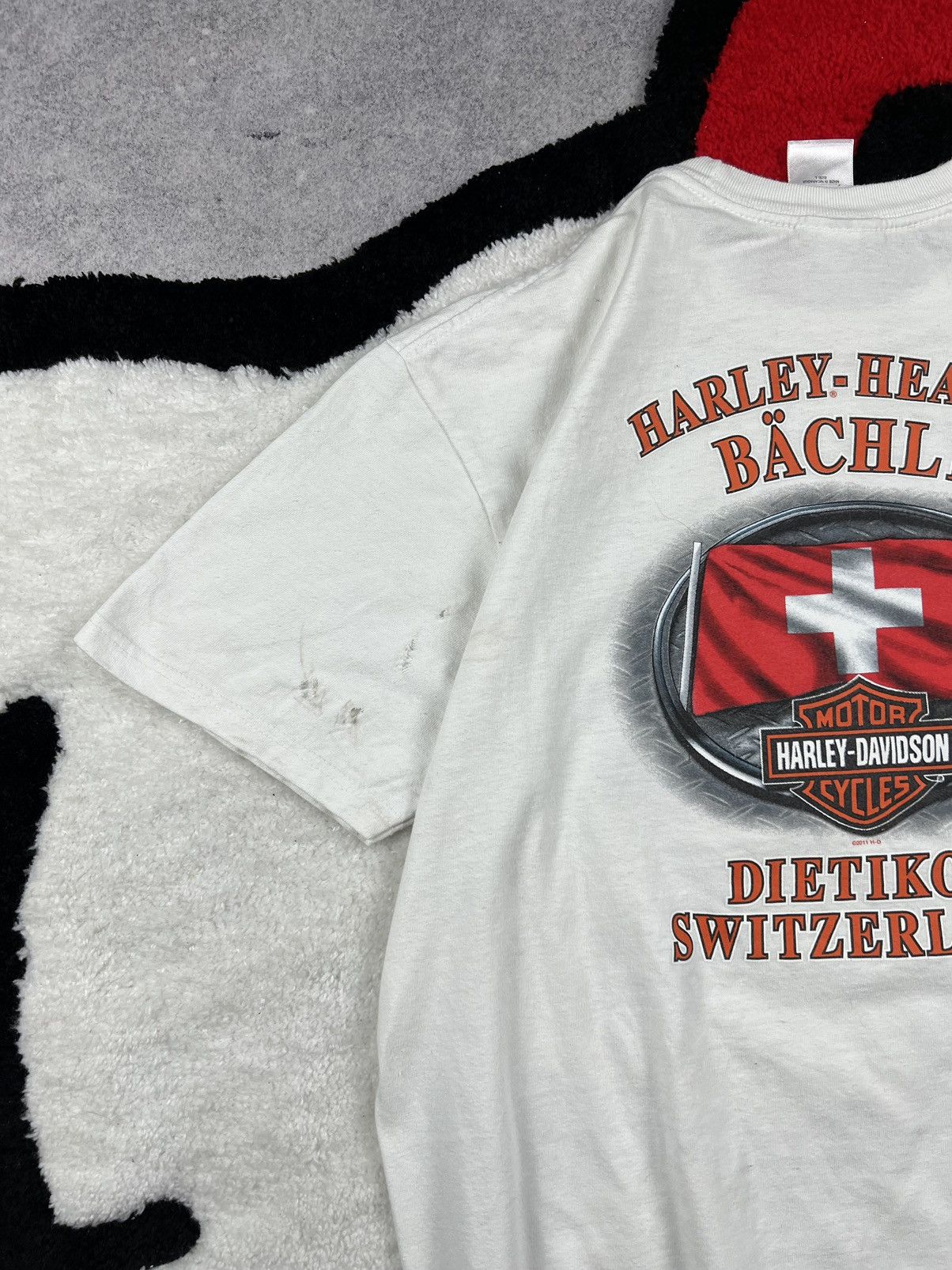 Harley Davidson Harley Davidson 100 Years Trashed Motorcycle Y2K Tee Size US L / EU 52-54 / 3 - 8 Thumbnail
