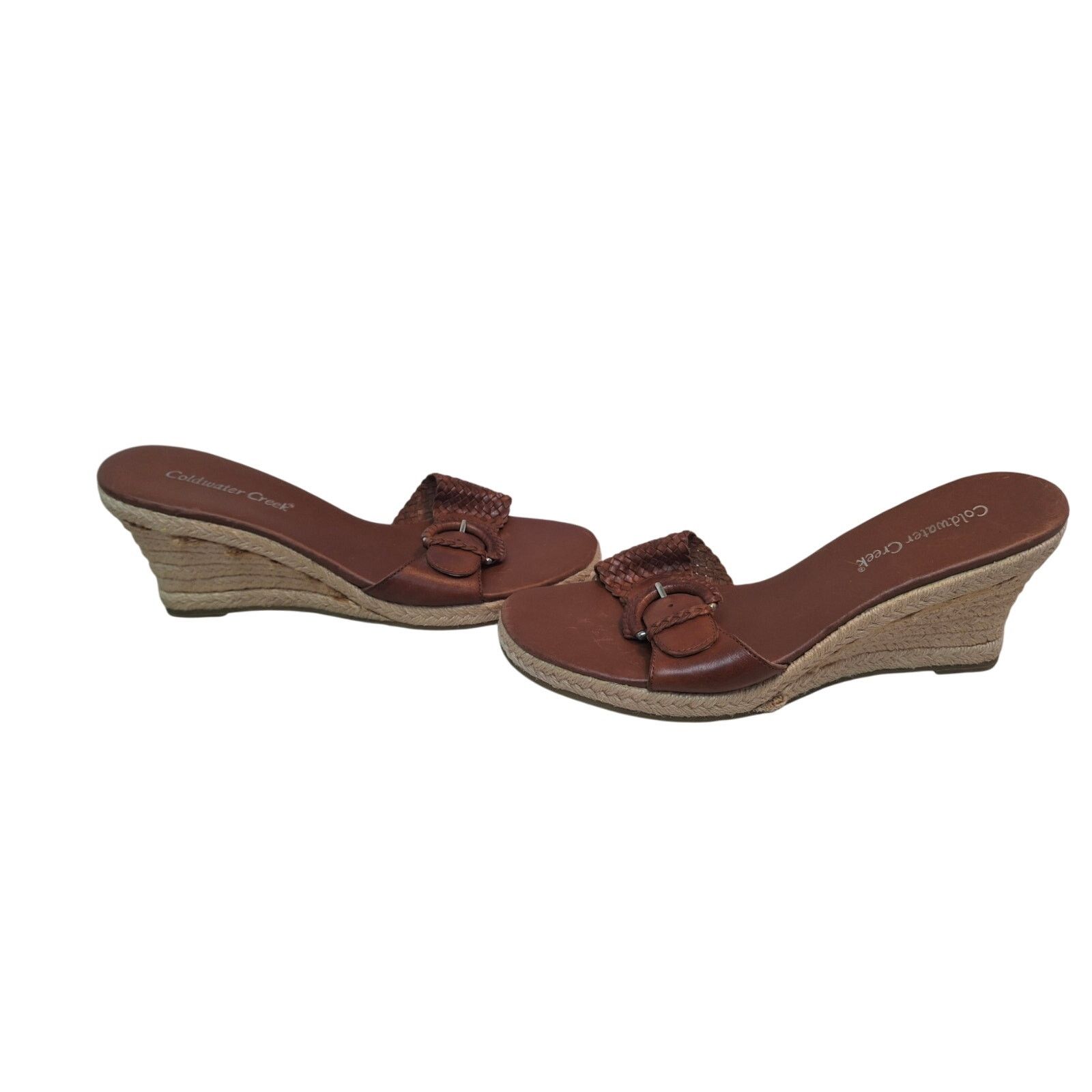Coldwater Creek Coldwater Creek Womens Size 8.5M Leather Slip On Sandals Size US 8.5 / IT 38.5 - 4 Thumbnail