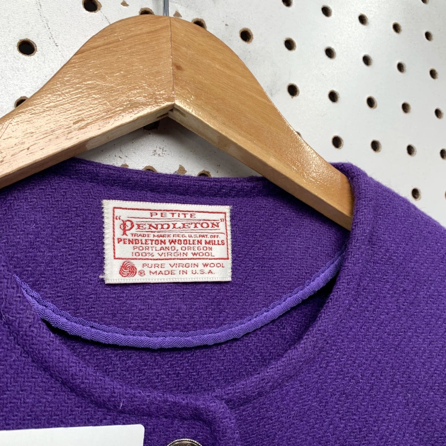Pendleton VINTAGE Pendleton Wool Blazer Jacket Women's Medium Purple Cardigan USA Size M / US 6-8 / IT 42-44 - 4 Thumbnail