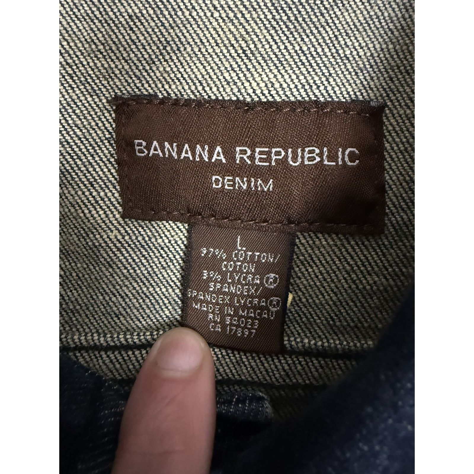 Banana Republic Banana Republic Dark Blue Denim Jacket - NWOT - Lg Size US L / EU 52-54 / 3 - 7 Thumbnail