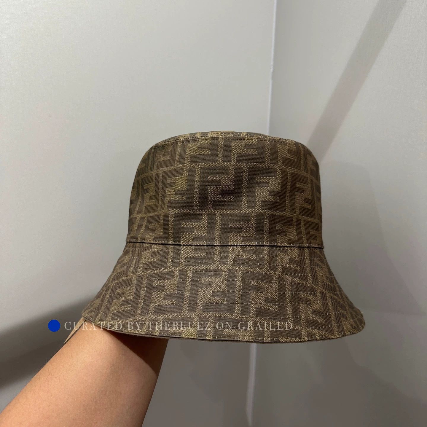 Fendi Brown Full Print Bucket Hat Size ONE SIZE - 1 Thumbnail