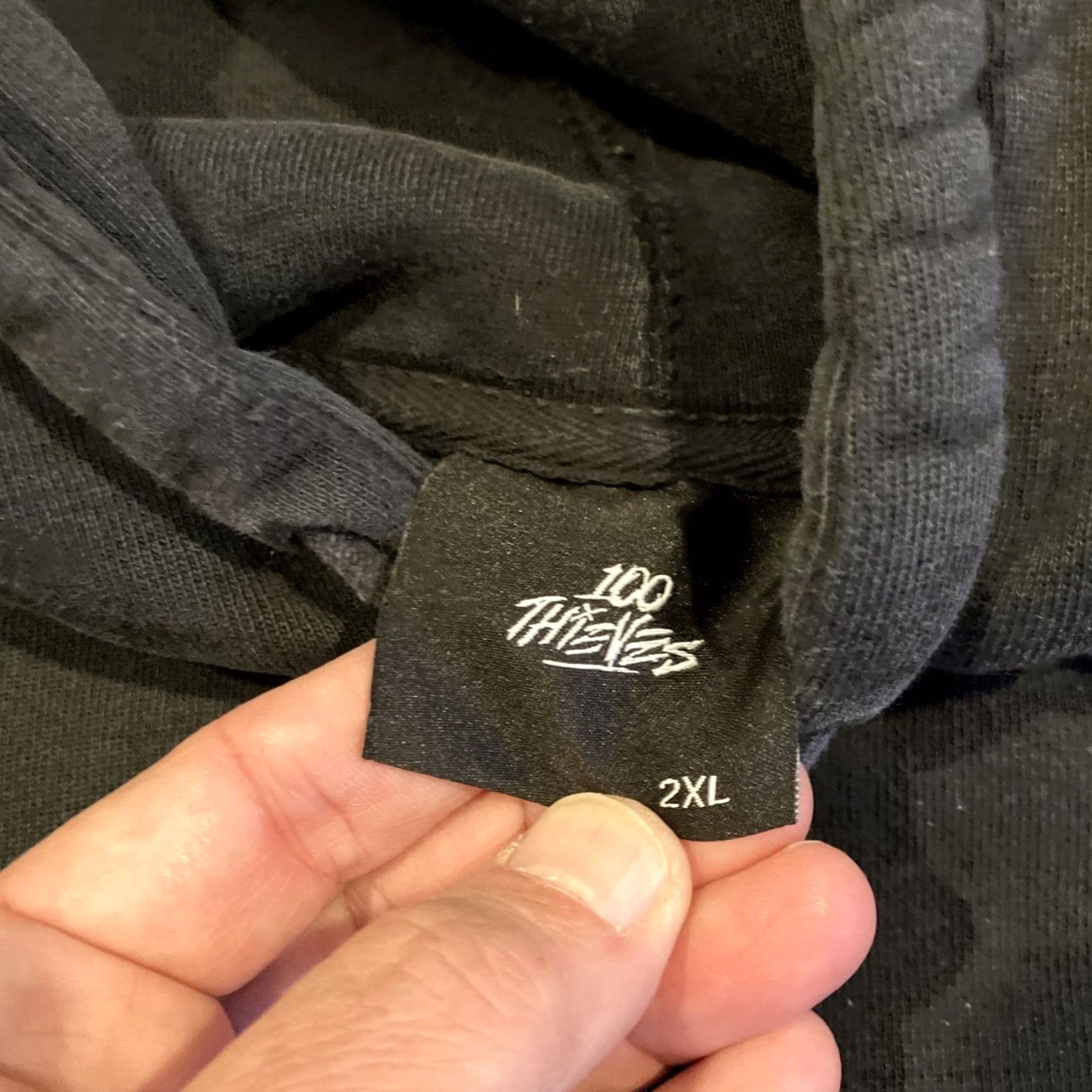 100 Thieves 100 Thieves Hoodie Regular Heavyweight Embroidered Black Reverse Weave Pockets Pullover Sweatshirt XXL Men Size US XXL / EU 58 / 5 - 4 Thumbnail
