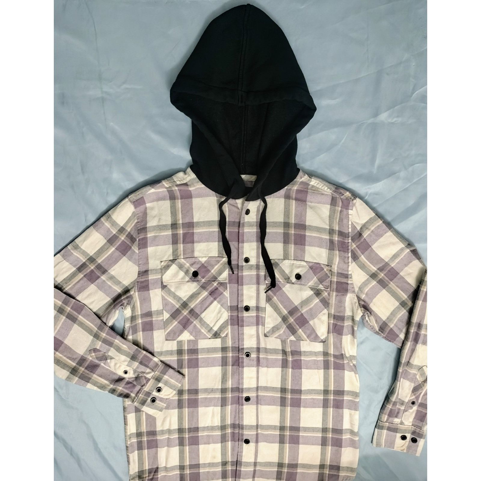 Other NoBo Mens Small Button Up Flannel Hooded Shacket Shirt Plaid Size US S / EU 44-46 / 1 - 12 Thumbnail