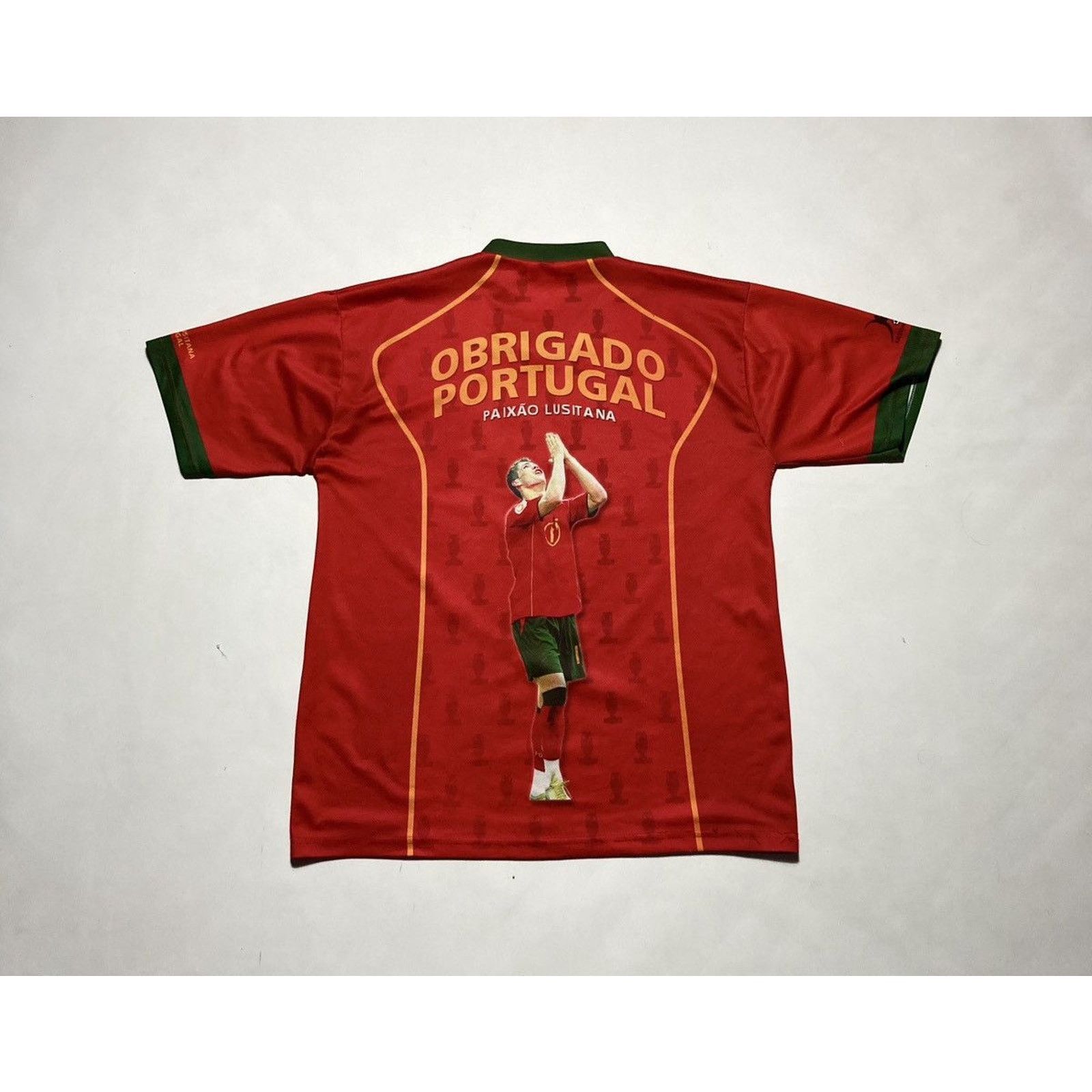 Vintage Portugal 2000 World Cup All Over Print Cristiano Ronaldo Size US XL / EU 56 / 4 - 4 Thumbnail