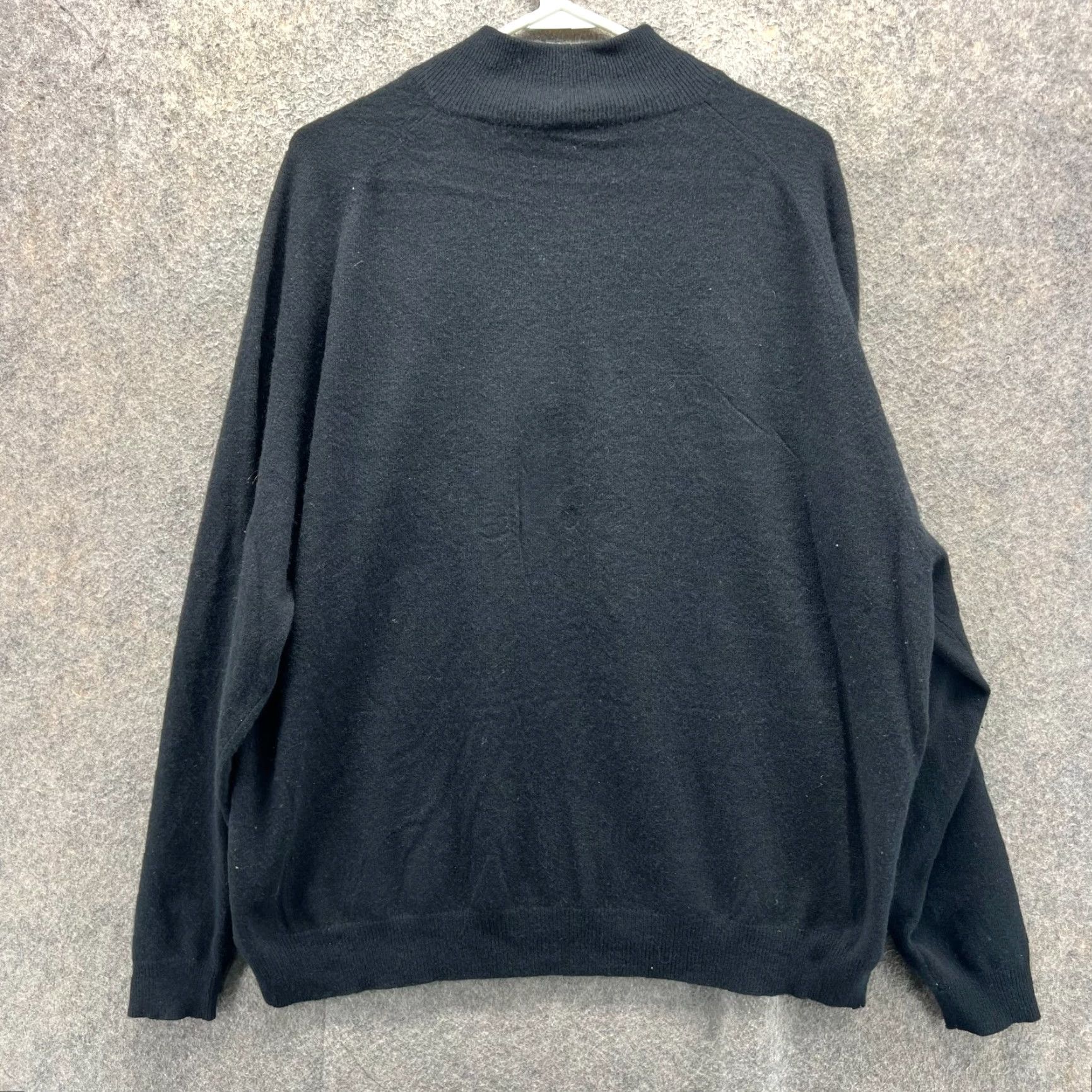Saks Fifth Avenue VINTAGE Saks Fifth Avenue Pullover Sweater Mens 2XL Black Cashmere Zip Mock Neck Size US XXL / EU 58 / 5 - 2 Thumbnail