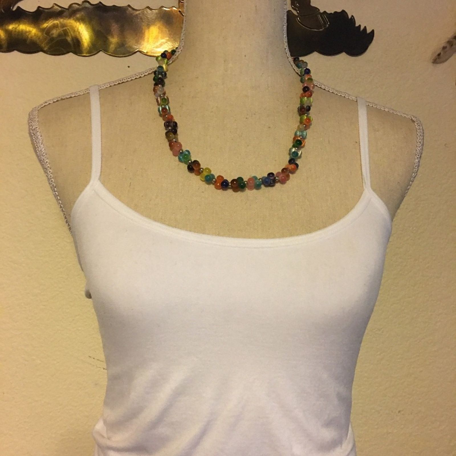 Vintage Vintage rainbow cat eye quartz jewelry set Size ONE SIZE - 6 Thumbnail