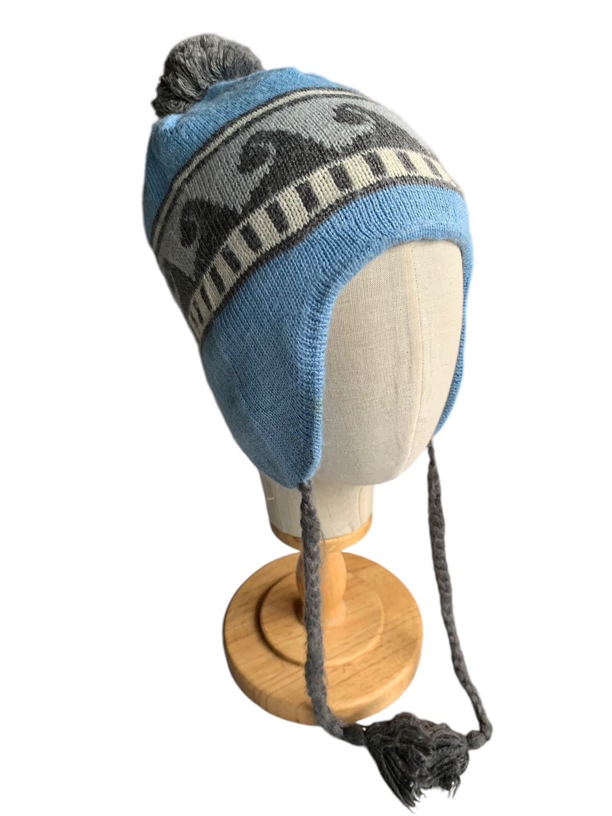 Japanese Brand × Kapital × Vintage Knitted Earflap Nice Design Winter Sessions Beanie Hats Size ONE SIZE - 3 Thumbnail