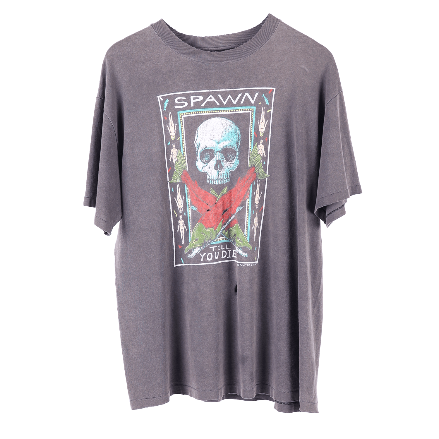 Vintage SPAWN TIL YOU DIE 1987 TEE Size US XL / EU 56 / 4 - 1 Thumbnail