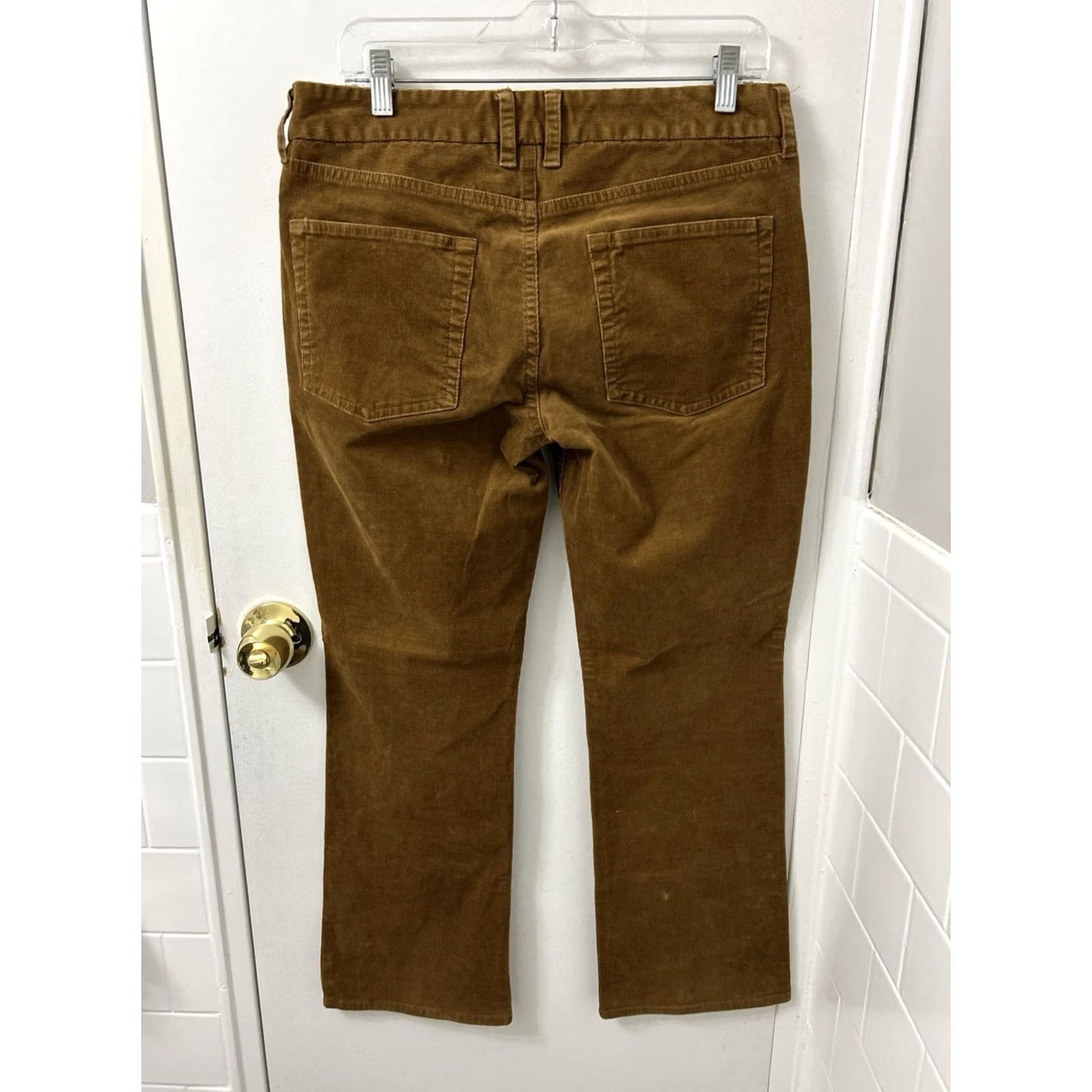Vintage J Crew Corduroy Pants Womens 34x28 Brown Straight Leg Stretch 50025 FA11 Size 24" / US 00 / IT 34 - 6 Thumbnail