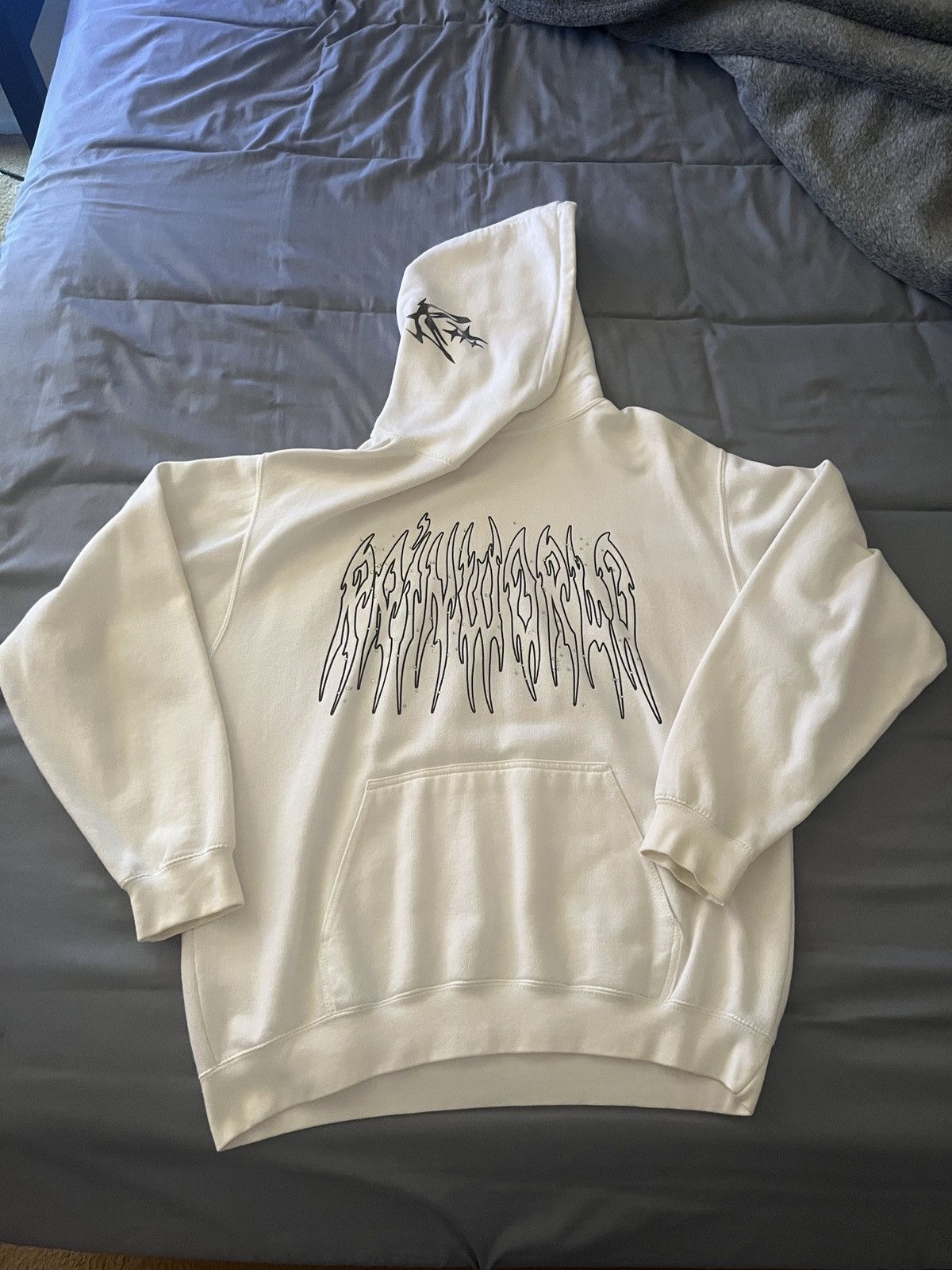 Pre-owned Drain Gang Rainworld Hoodie Karman Edition In White