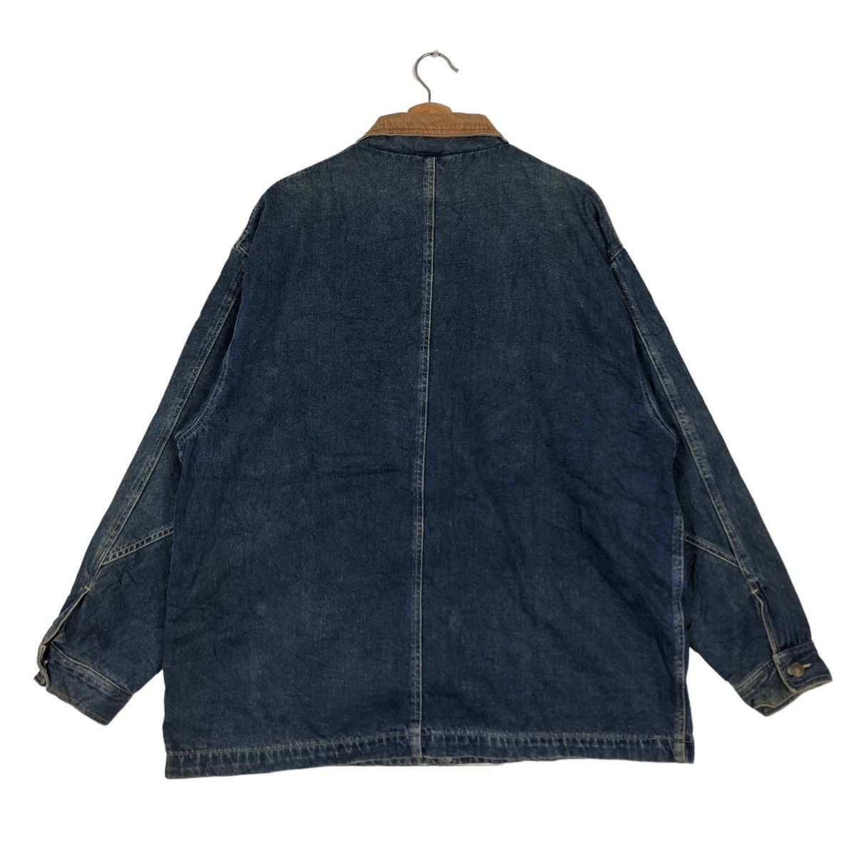Japanese Brand 🔥Great Land Denim Chore Jacket Blanket Lining Tartan Design Size US L / EU 52-54 / 3 - 8 Thumbnail