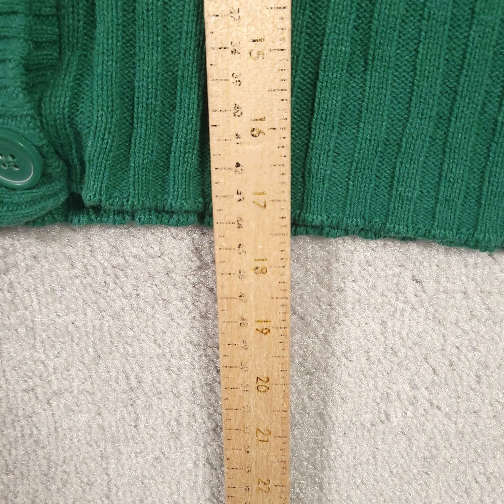 American Eagle Outfitters American Eagle Cardigan Women’s L Cropped Preppy Green Knit Long Sleeve V-Neck Size L / US 10 / IT 46 - 6 Thumbnail