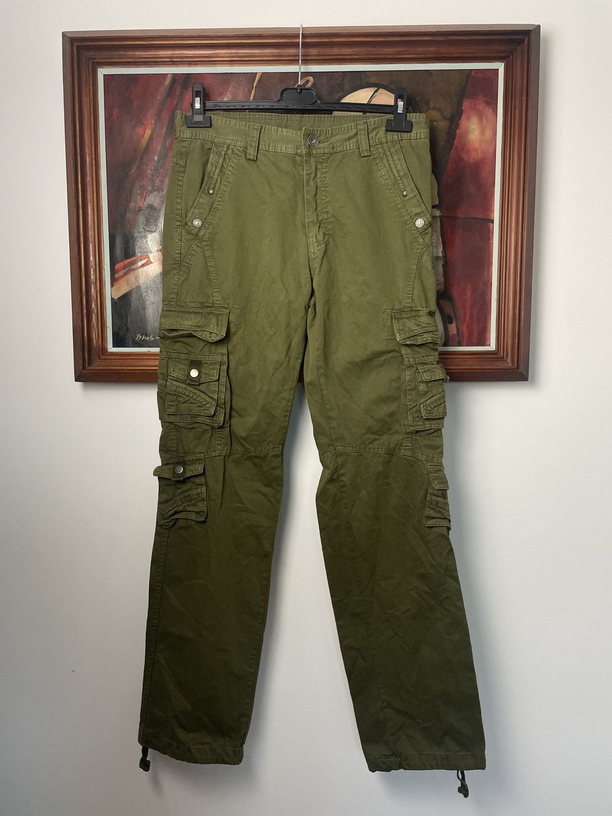 Vintage Military bandages Cargo Pants Olive Multipocket Rare