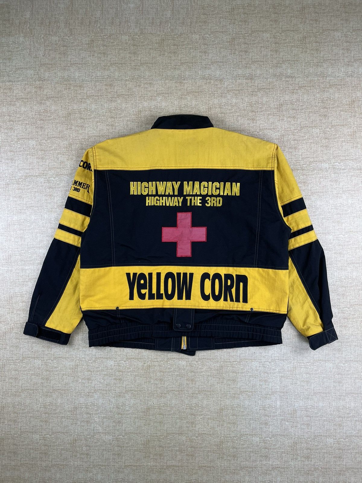 Vintage 🔥YELLOW CORN Magician Highway Sledge Hammer Biker Jacket Size US L / EU 52-54 / 3 - 4 Thumbnail