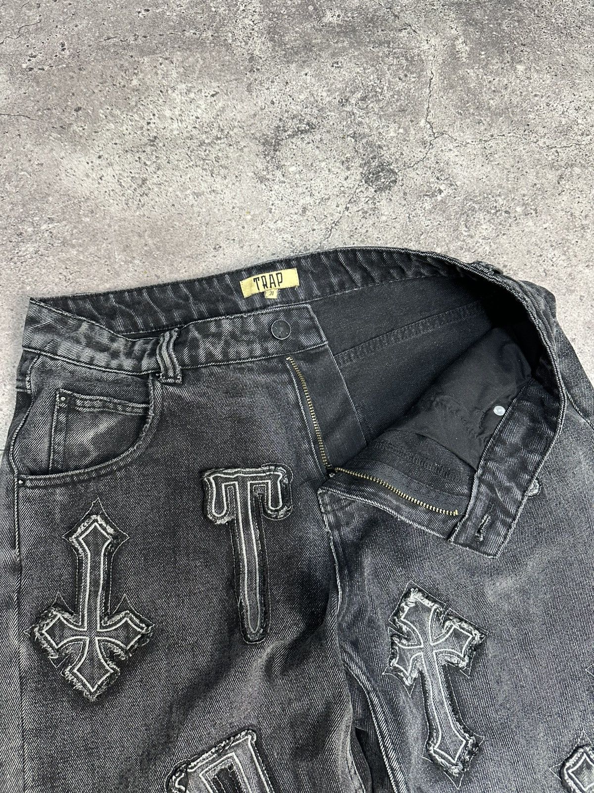 Vintage Vintage Trap Denim Jeans Chrome Hearts Style Big Logo Size US 31 - 13 Thumbnail