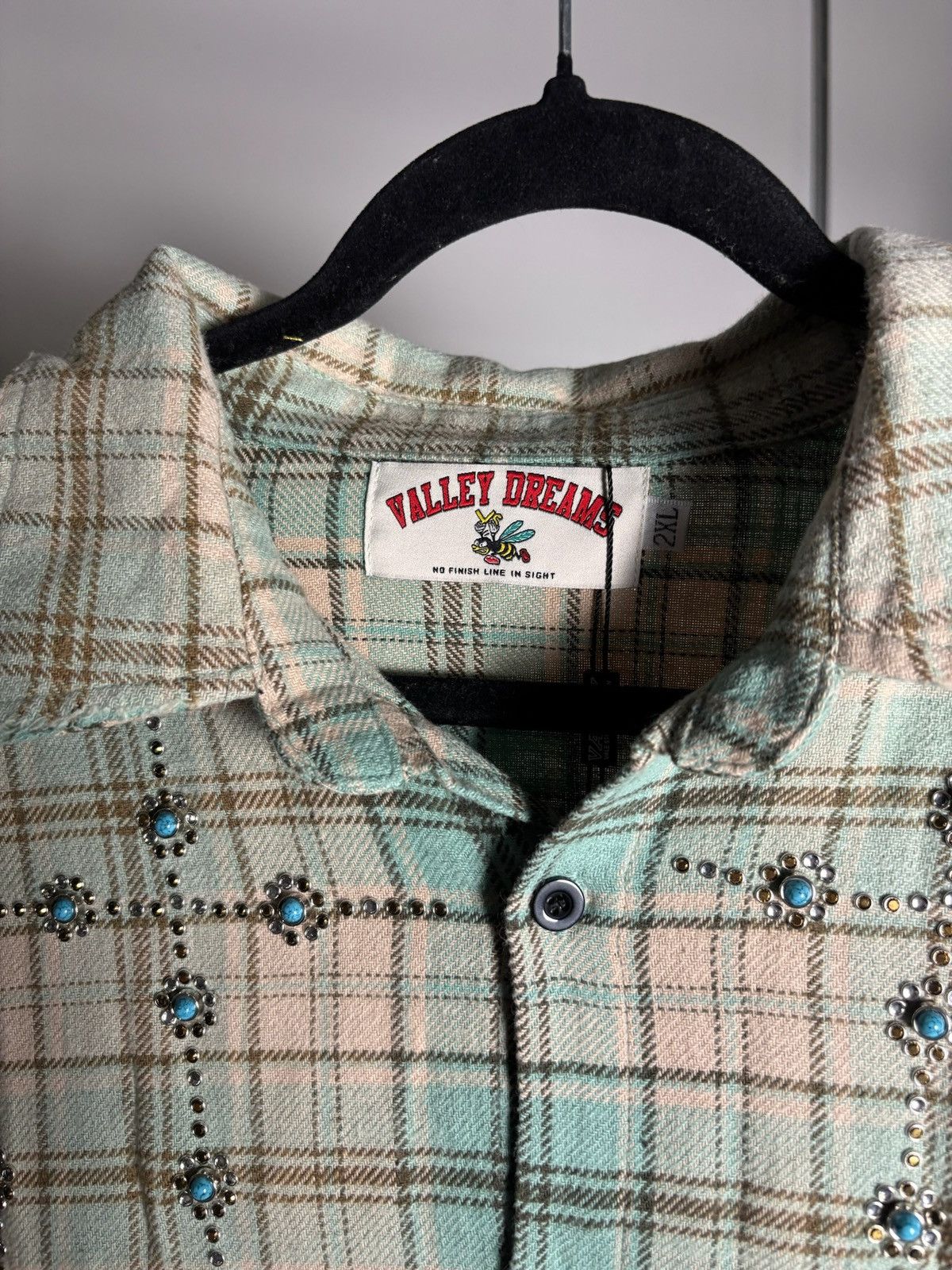 Vale Vale Forever Little Gems Flannel ‘Green’ Size US XXL / EU 58 / 5 - 2 Thumbnail