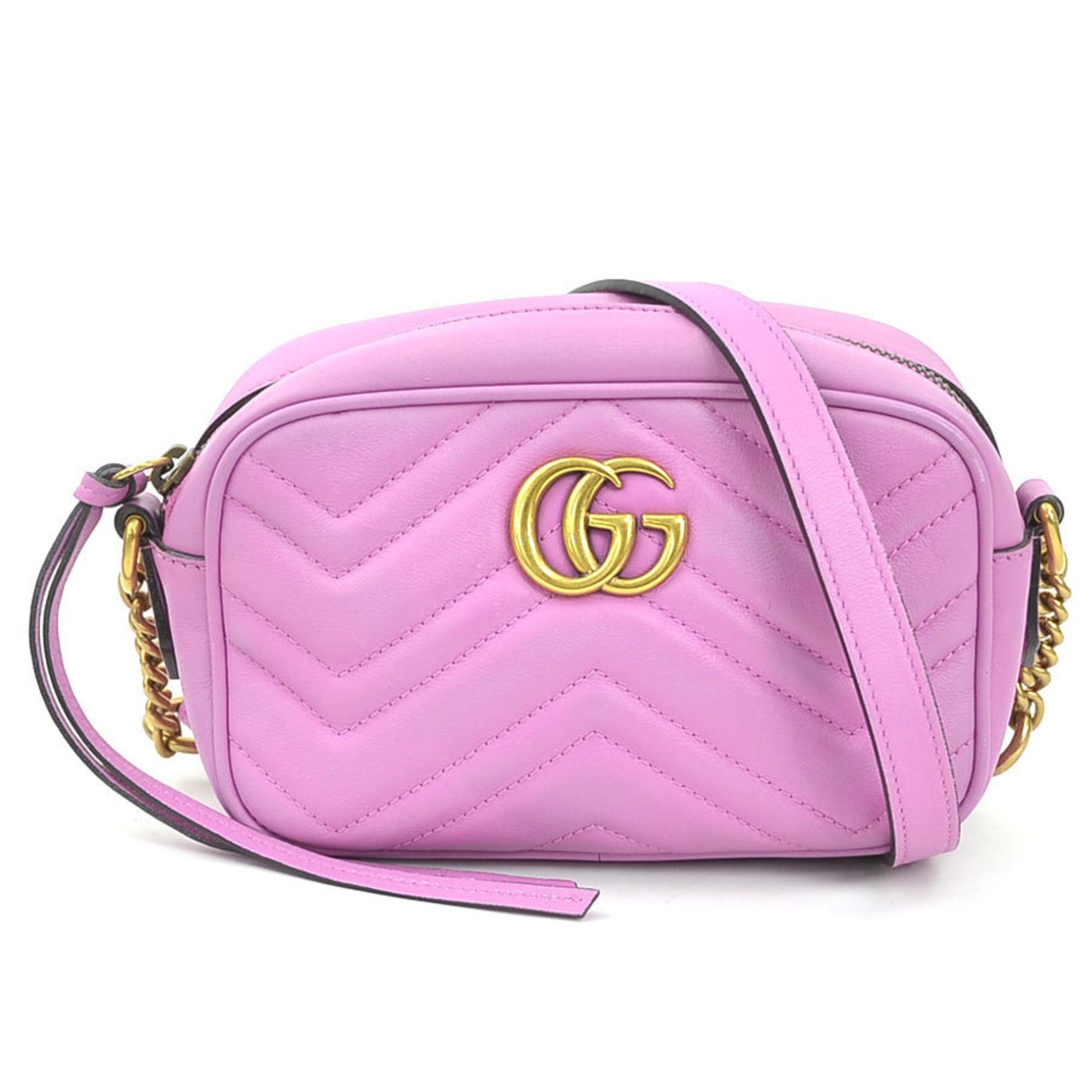 Gucci Gucci GG Marmont Leather Grape Shoulder Bag for Women, 448065, r10698a Size ONE SIZE - 1 Thumbnail