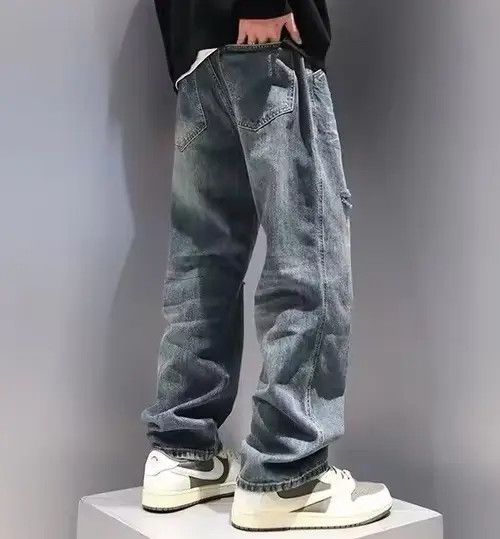 Japanese Brand Hirosue x Kaori Distressed Straight jeans Size US 29 - 6 Thumbnail