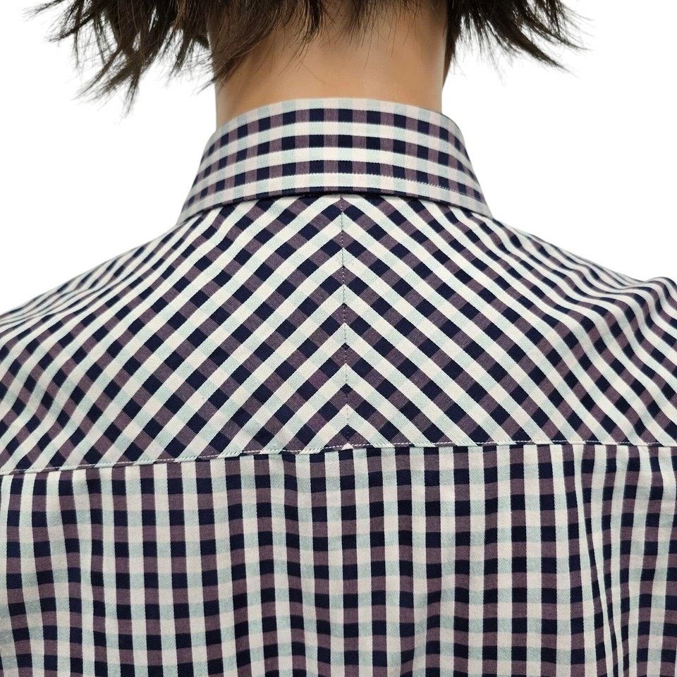 Johnston & Murphy JOHNSTON & MURPHY Dress Shirt M Tailored fit Flip Cuff check Size US M / EU 48-50 / 2 - 11 Thumbnail