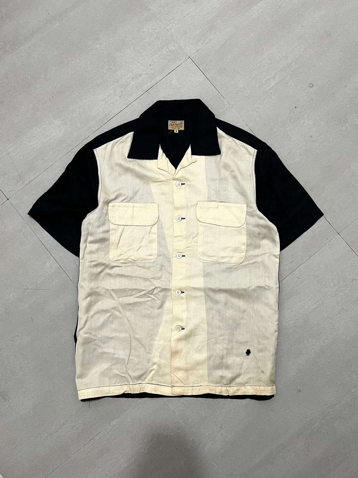 Style eyes & co sportswear rayon bowling shirt two tone