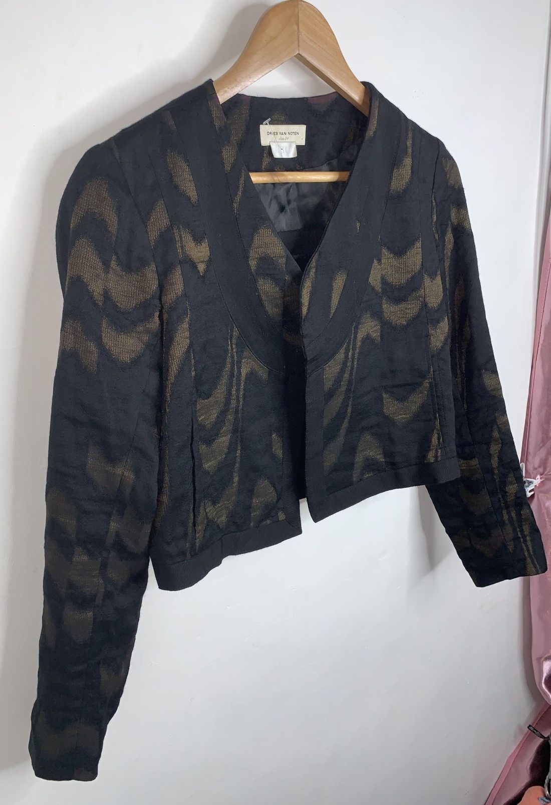 Dries Van Noten Dries Van Noten Short Gold Thread Jacket Size XXS / US 00 / IT 34 - 3 Thumbnail