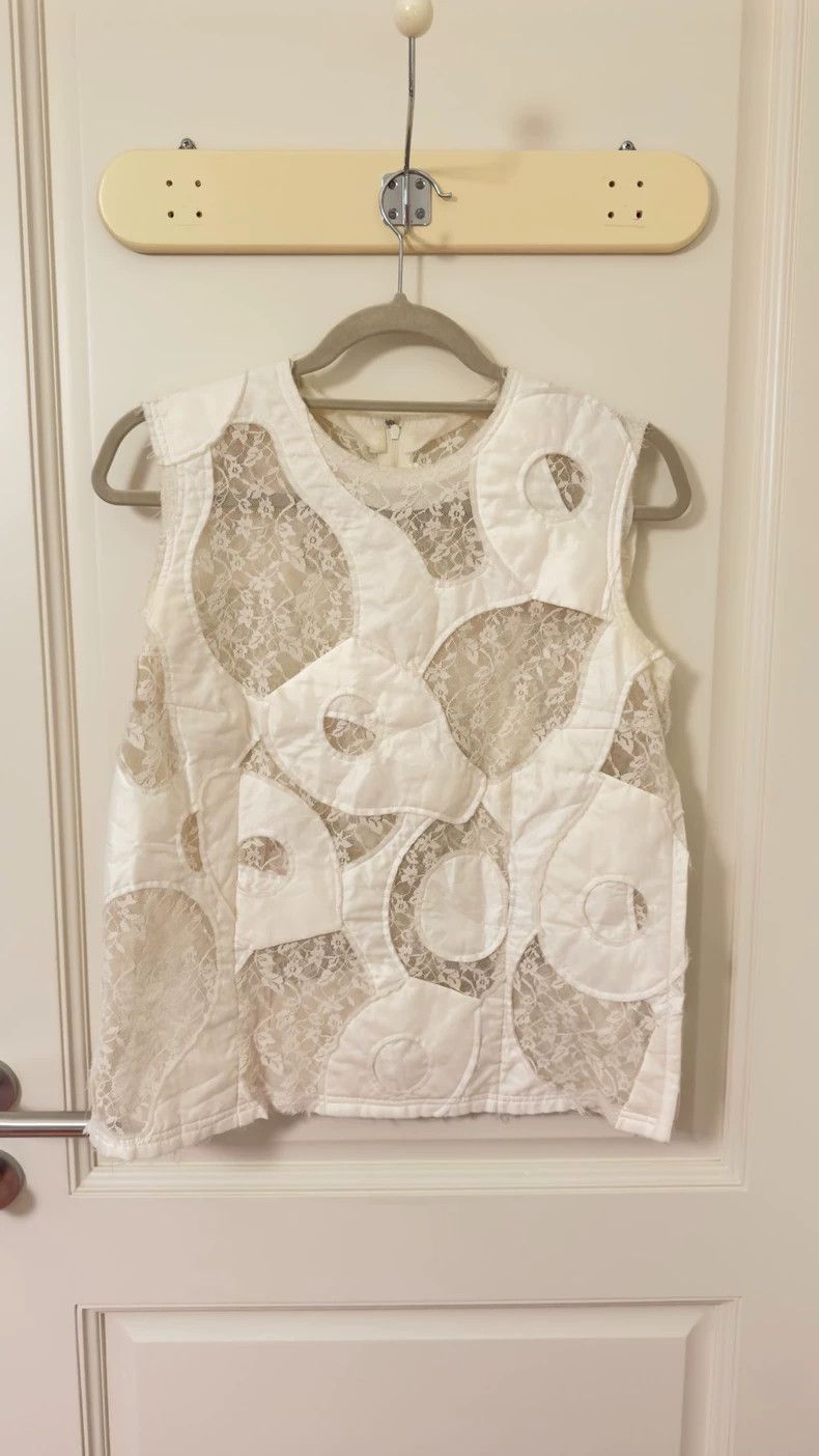 Comme des Garcons Comme Des Garcons Lace-quilted deconstructed vest vest top Size M / US 6-8 / IT 42-44 - 3 Thumbnail