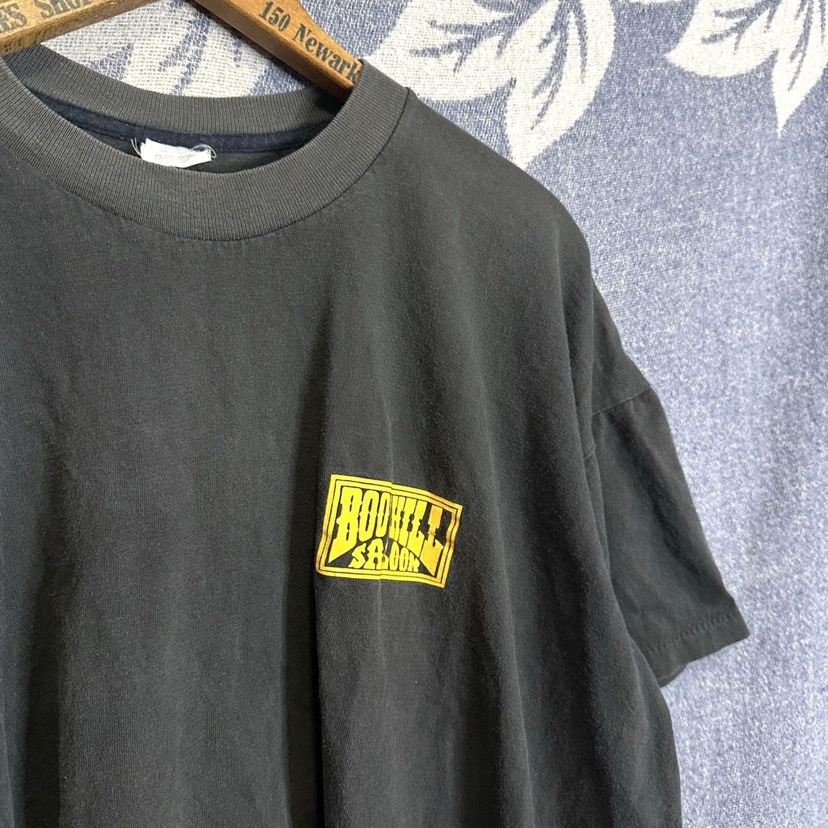 Vintage VINTAGE Boothill Saloon 90s Biker Motorcycle T-Shirt American Vintage Men 2XL Black Crew Neck Short Sleeve Graphic Print Shirt Size US XXL / EU 58 / 5 - 3 Thumbnail