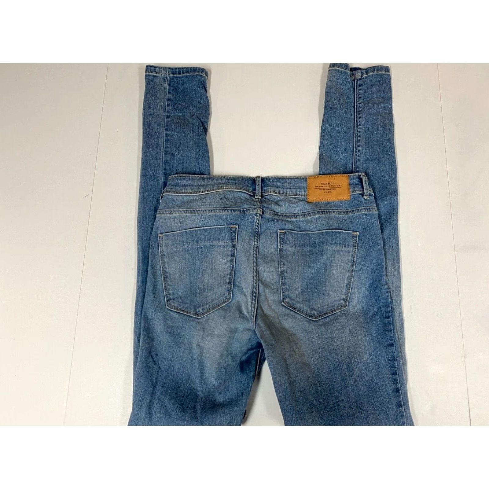 Zara Zara Jeans 6 Skinny Blue Light Trafaluc Denim Zip Pockets Cropped Size 28" / US 6 / IT 42 - 4 Thumbnail