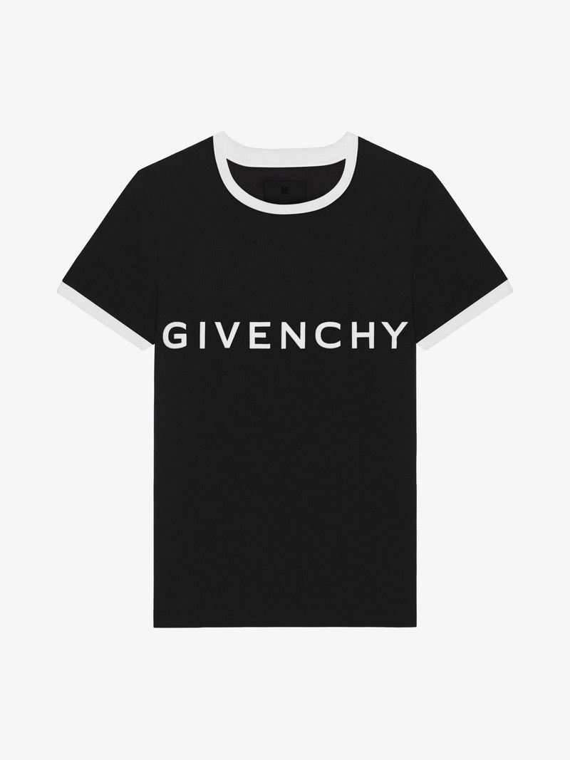 Givenchy o1w1db10326 Ringer T-Shirt in Black/White Size XL / US 12-14 / IT 48-50 - 1 Thumbnail