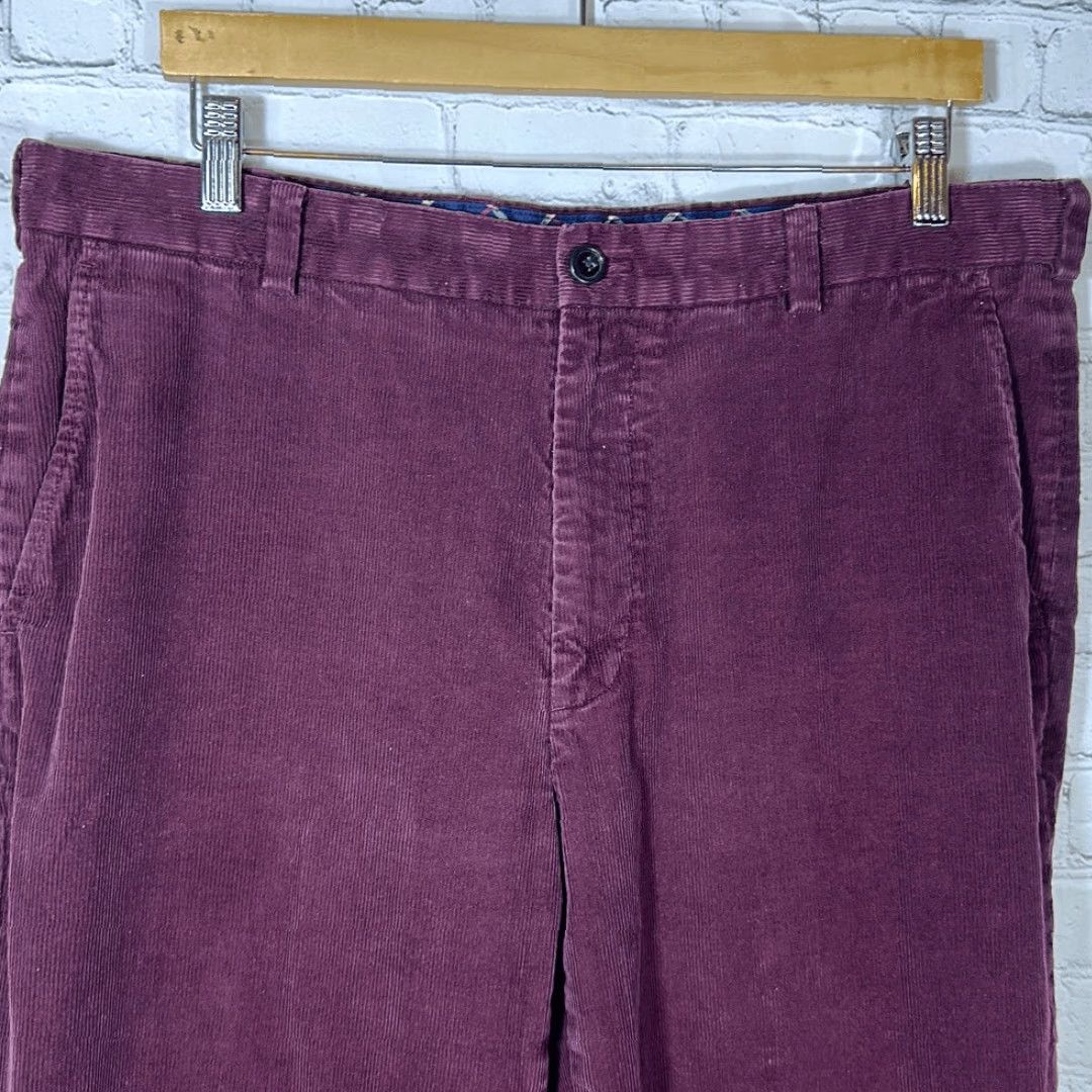 Brooks Brothers Brooks Brothers Pants Corduroy 346 Clark Mens Burgundy 38x32 100% Cotton Red Corduroy Mens Size US 38 / EU 54 - 2 Thumbnail
