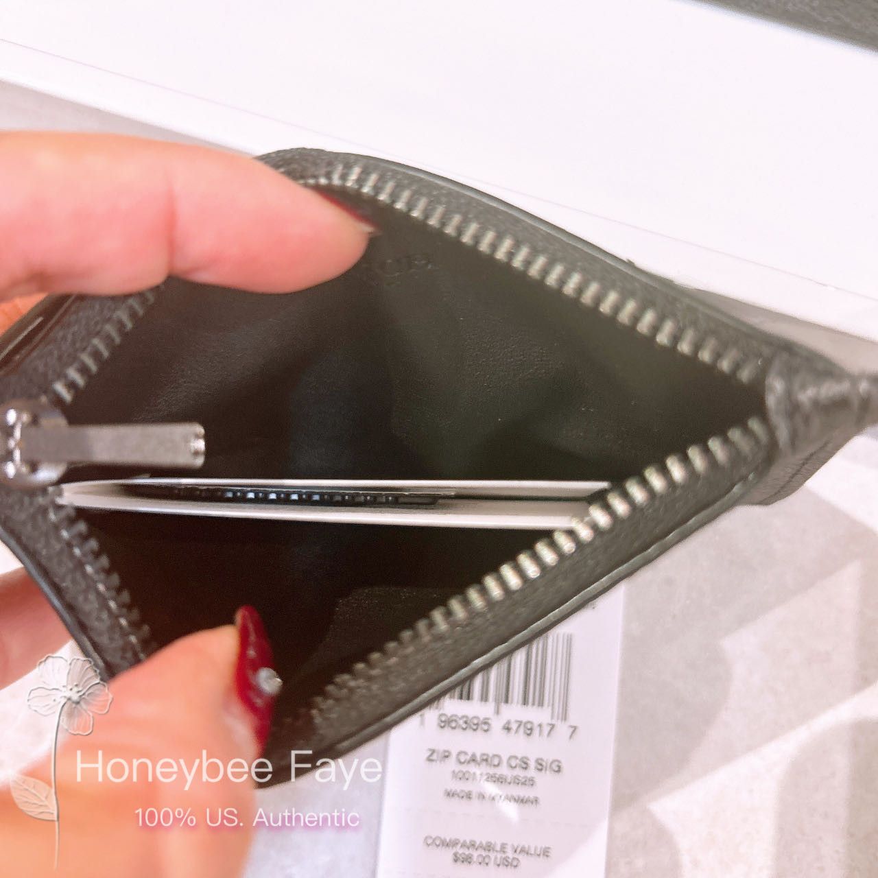 Coach Zip Card Case In Signature CV764 Size ONE SIZE - 5 Thumbnail
