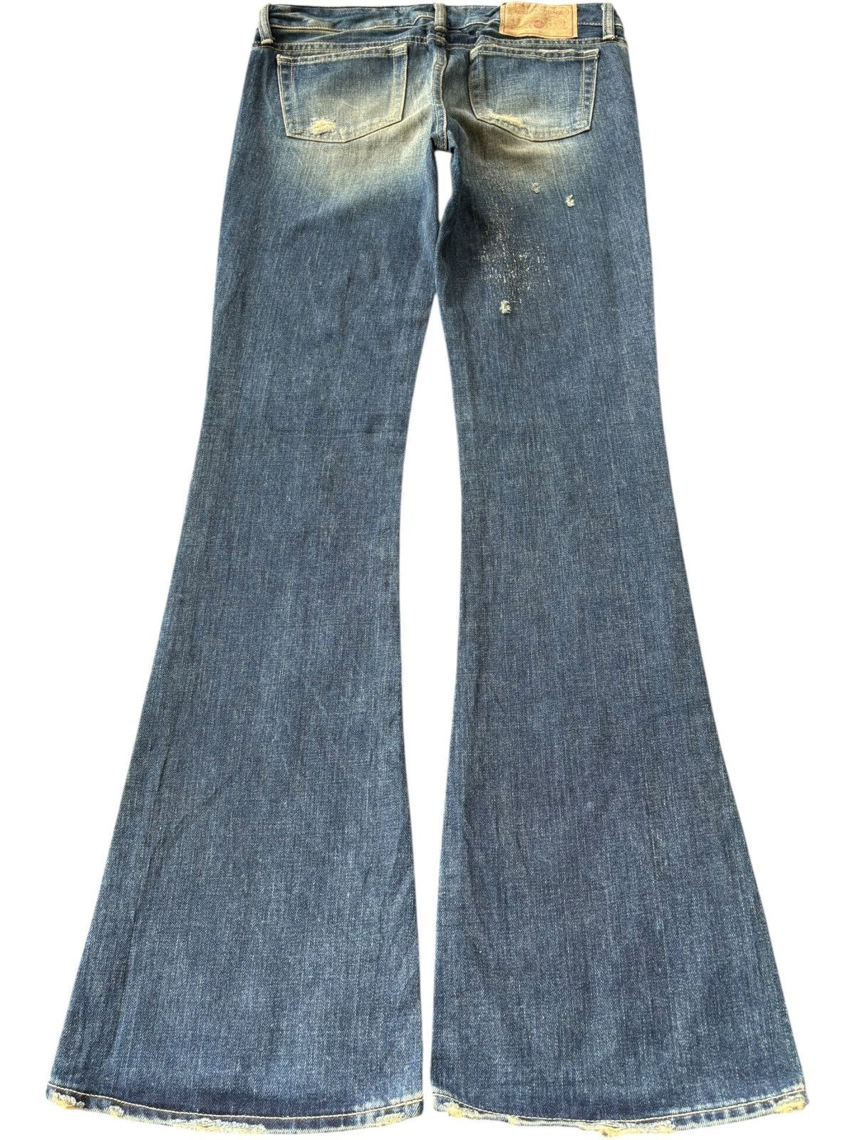 MOUSSY Vintage Japanese Moussy Rusty Wash Distress Flare Jeans Size 30" / US 8 / IT 44 - 2 Thumbnail