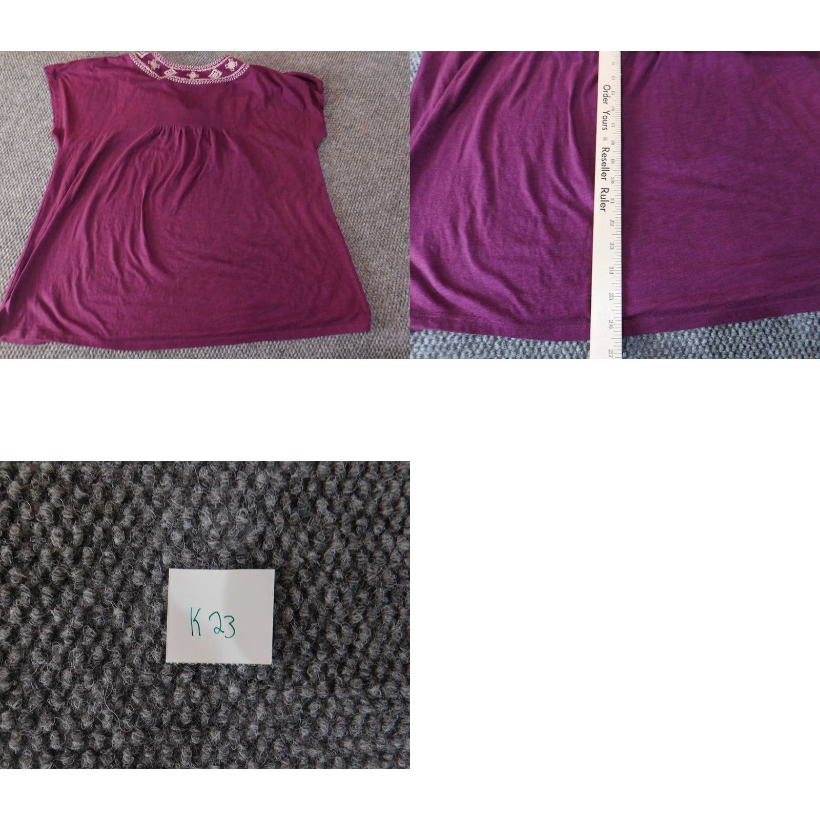 Vintage Sonoma Womens purple Extra Large stretch Designer pullover blouse Top Size XL / US 12-14 / IT 48-50 - 8 Thumbnail