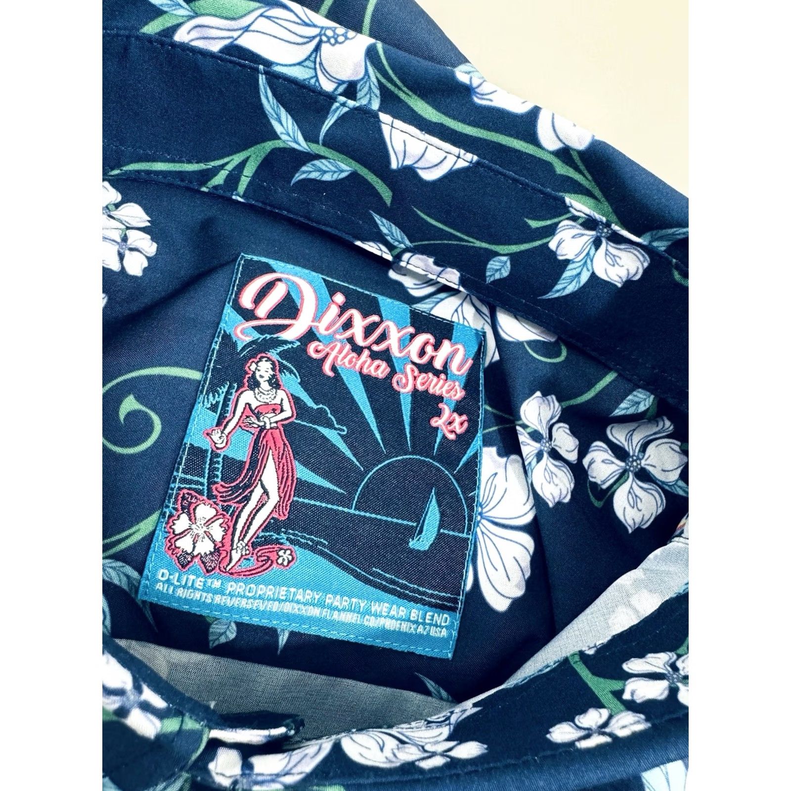 ALOHAS Dixxon Floral Aloha Hawaiian Mens 2XL Shirt Short Sleeve Button-Up Blue 90s Theme Mens Size US XXL / EU 58 / 5 - 4 Thumbnail