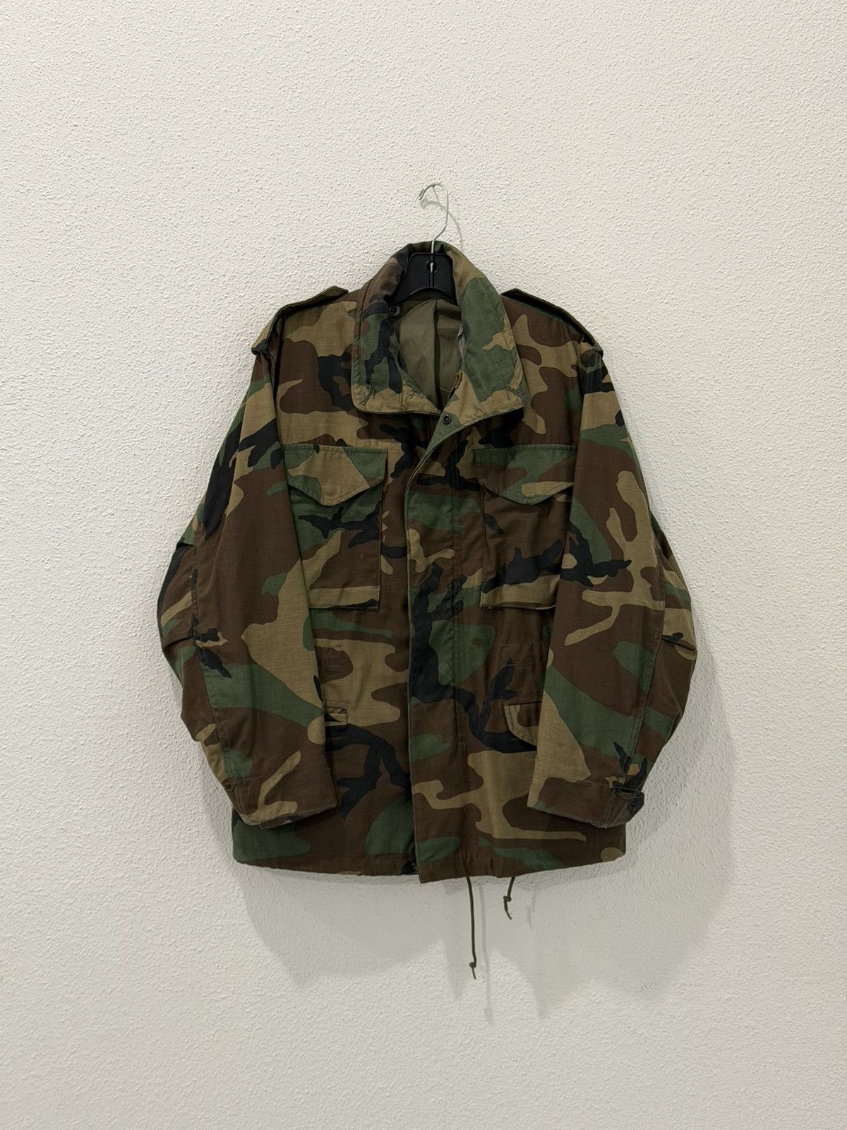 Vintage M-65 Coat Cold Weather Field Jacket Woodland Camo XS SHORT Size US XS / EU 42 / 0 - 1 Thumbnail