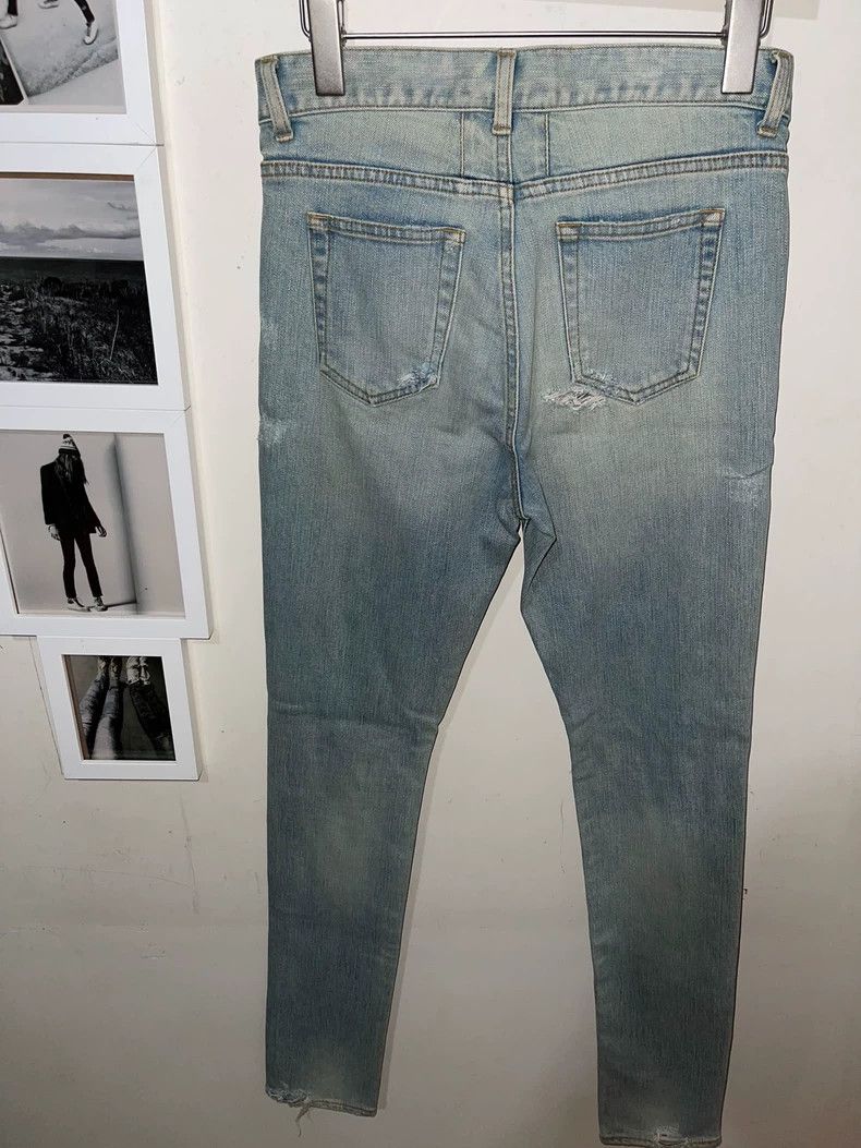 Saint Laurent Paris saint Laurent paris16 FW Genuine Light Blue Knife Cut Jean Size US 27 - 6 Thumbnail