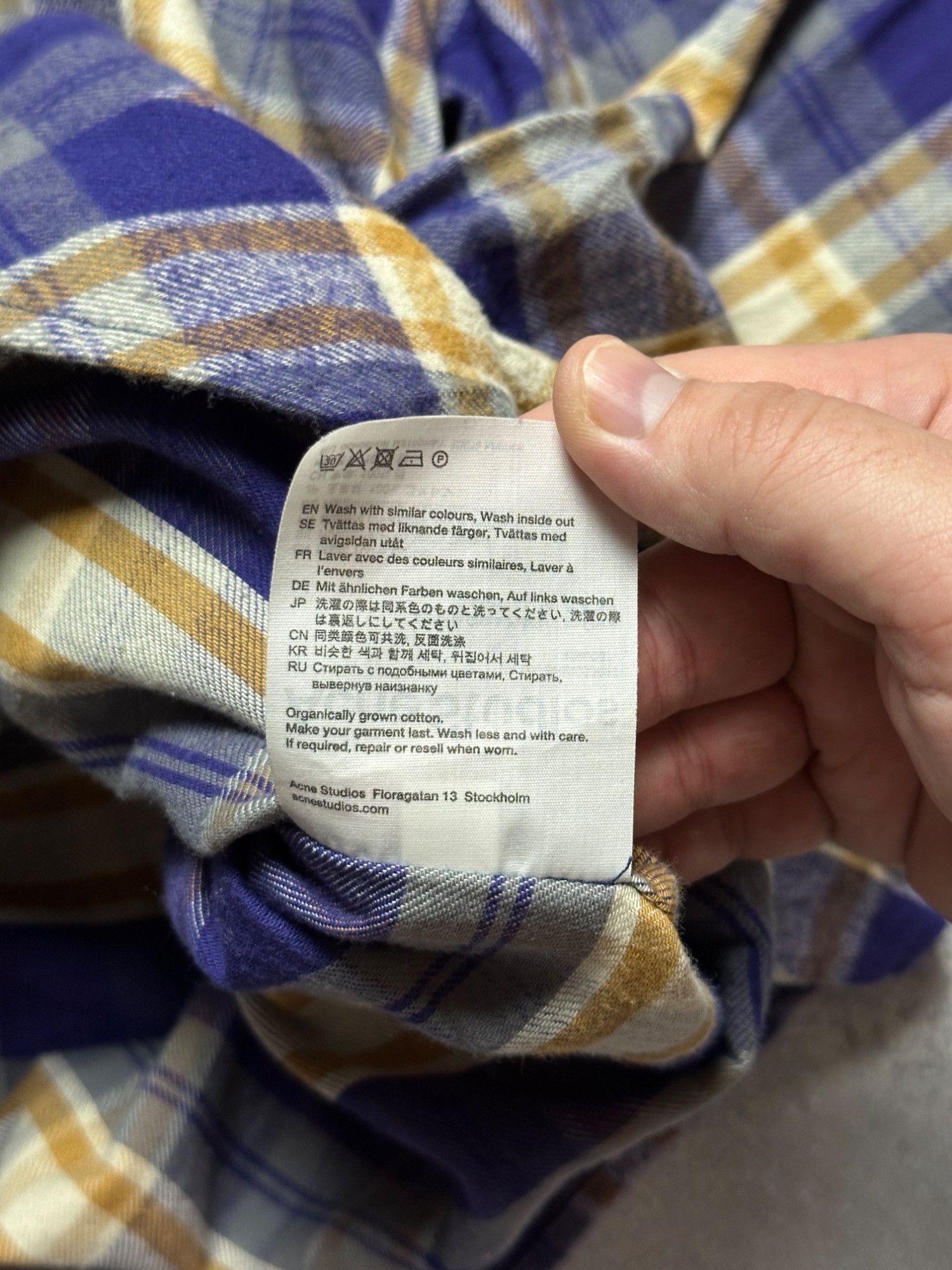 Acne Studios Acne Studios Checked Plaid Button-Up Embroidered Face Logo Size US S / EU 44-46 / 1 - 9 Thumbnail