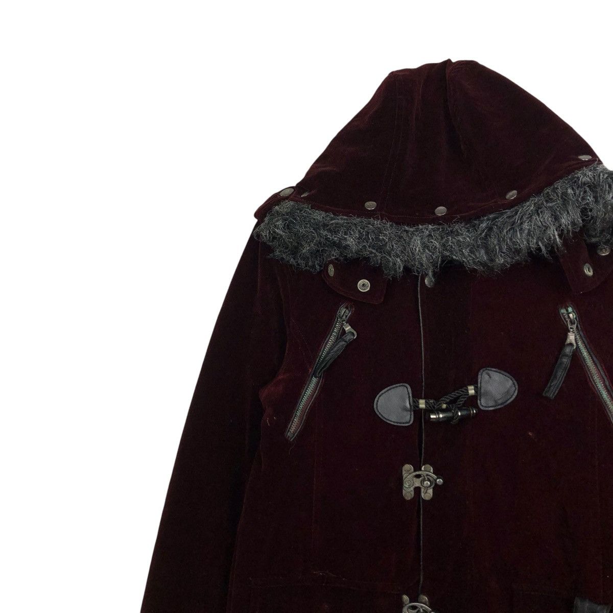 Japanese Brand 🔥VINTAGE BIKER JACKET VELVET AUTHENTIC MINK FUR HOODIE Size US M / EU 48-50 / 2 - 9 Thumbnail