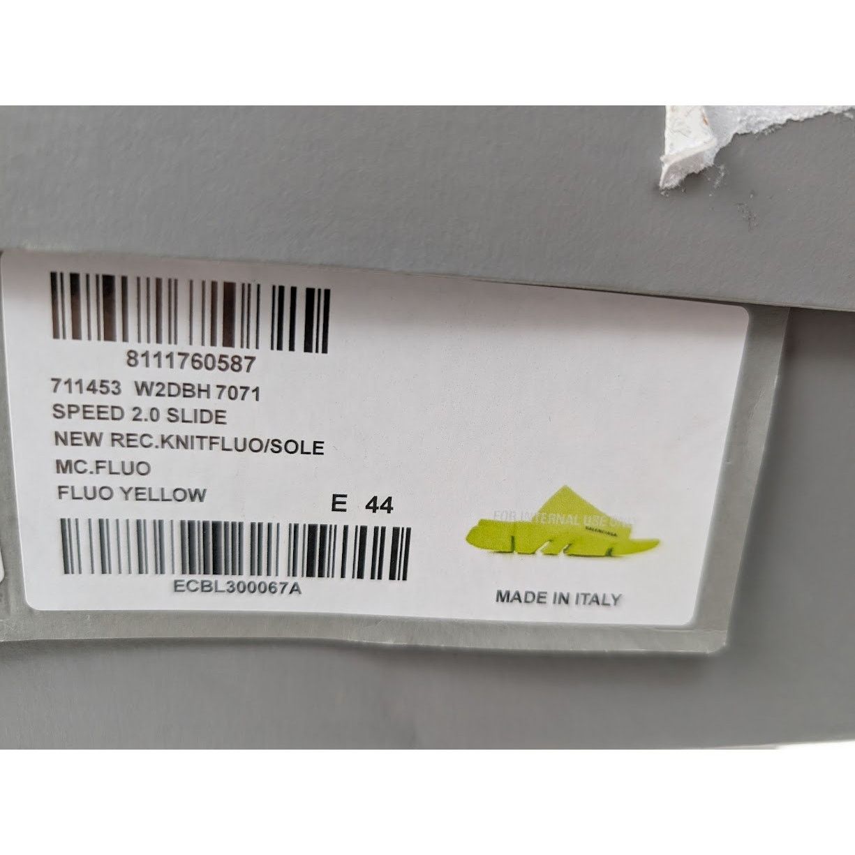 Balenciaga o1rshd1 Speed 2.0 Slides in Fluo Yellow Size US 11 / EU 44 - 20 Thumbnail