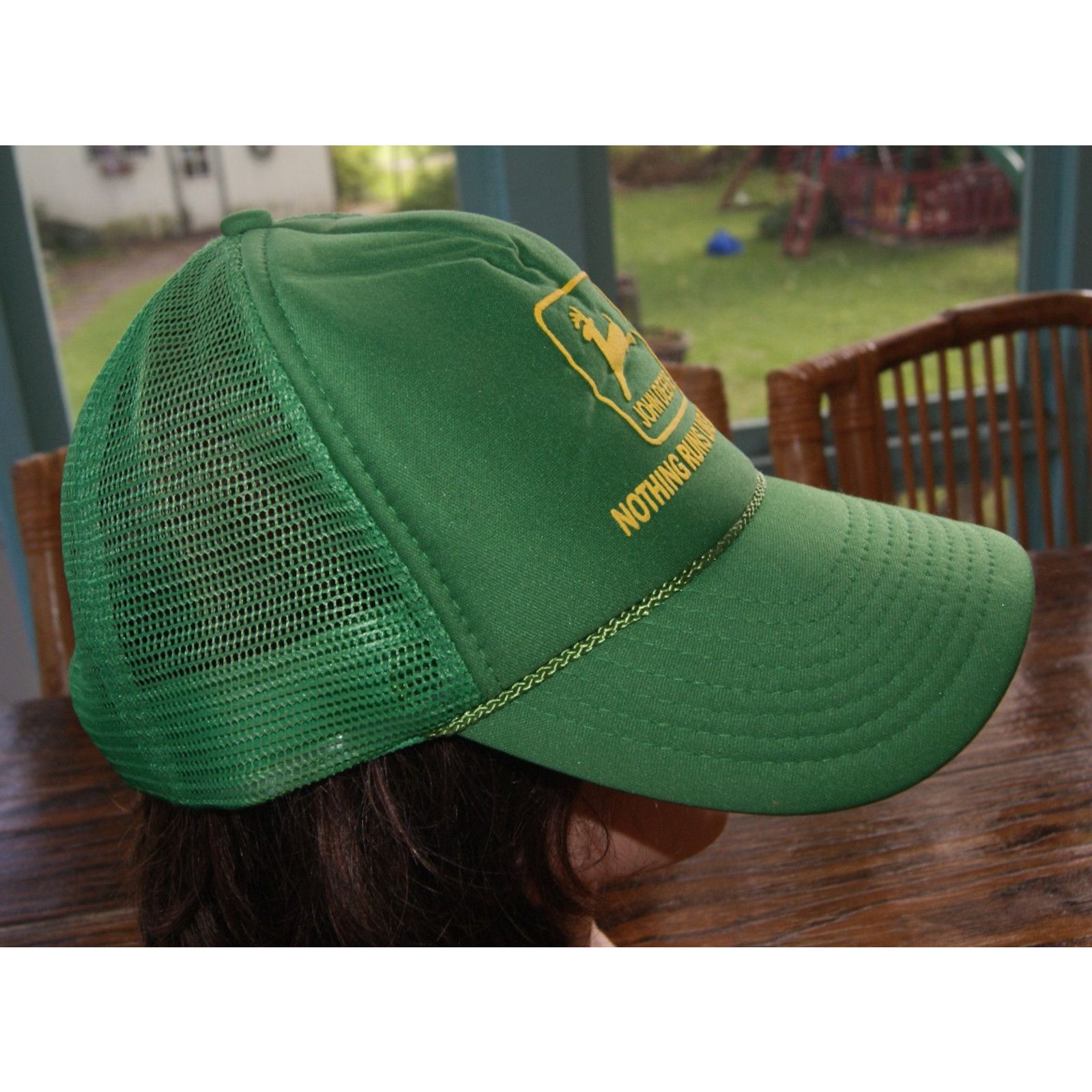 John Deere VTG John Deere Trucker Mesh Snapback Hat Cap Size ONE SIZE - 3 Thumbnail
