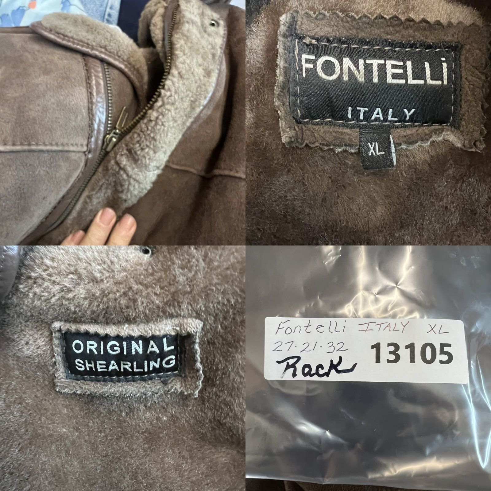 Vintage VINTAGE FONTELLI Men's Overcoat Coat Size XL Wool Shearling Suede Brown Winter 90s Outdoor Size US XL / EU 56 / 4 - 8 Thumbnail