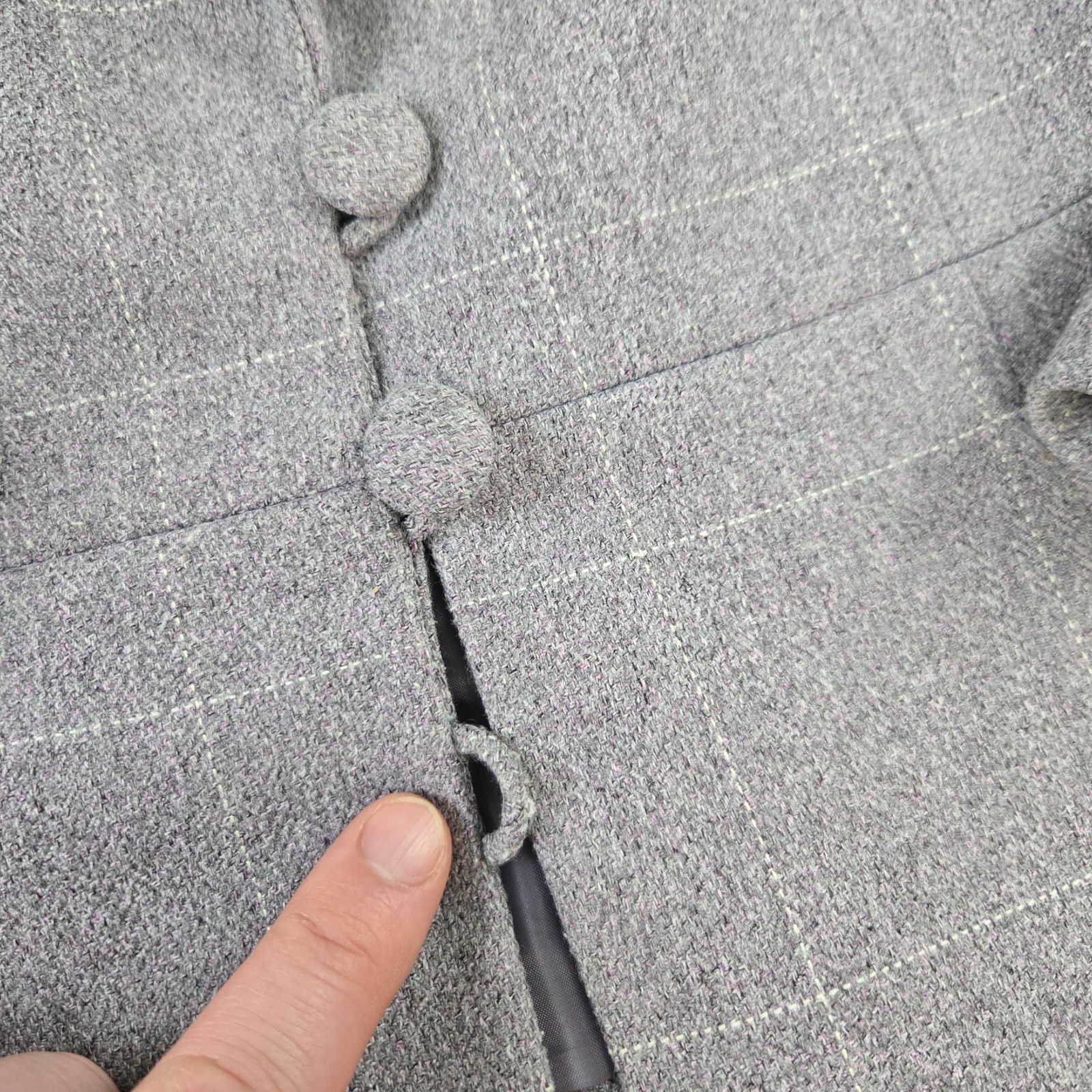 Vintage Vintage Gray Purple Windowpane Blazer Size 10 Size L / US 10 / IT 46 - 4 Thumbnail