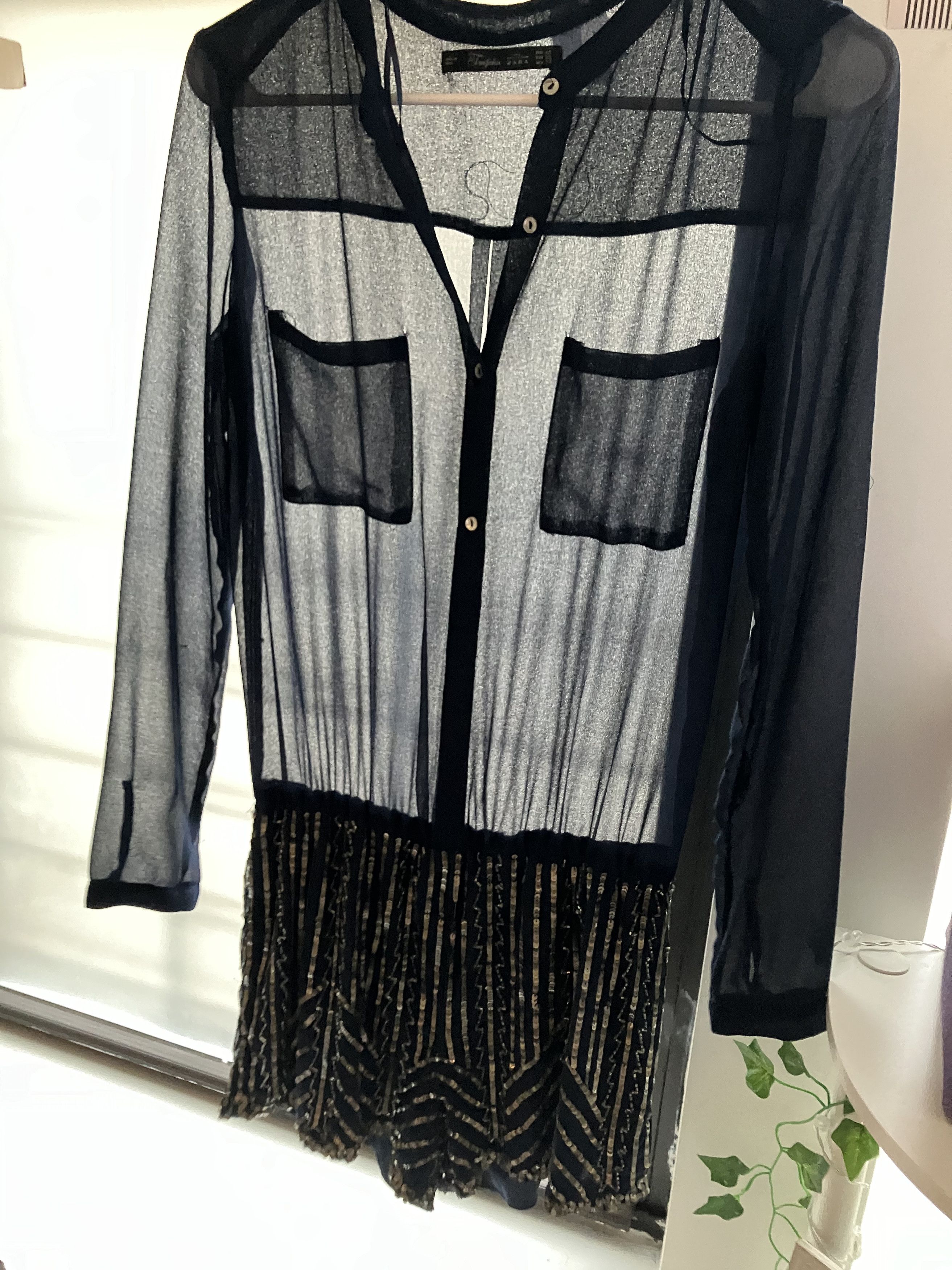 Zara Blue and Gold Romper Size XS / US 0-2 / IT 36-38 - 3 Thumbnail