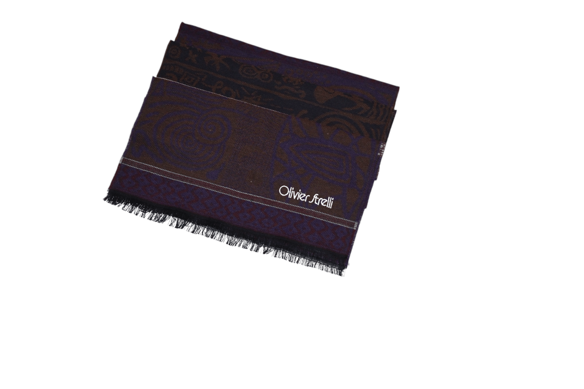 Other UK Olivier Strelli abstract patterns wool scarf 160cm x 35cm Size ONE SIZE - 2 Thumbnail