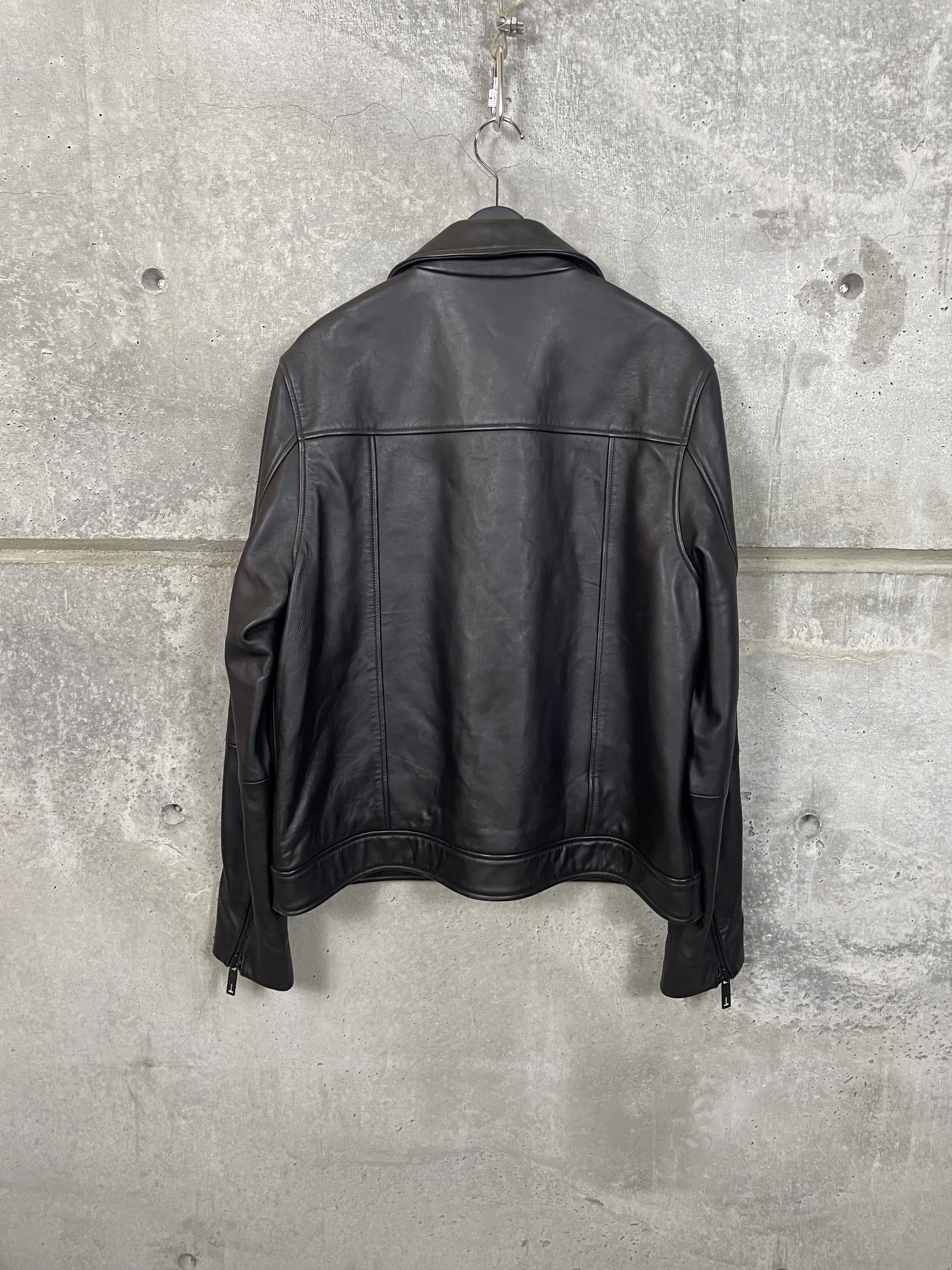 Ted Baker $1095 Ted Baker London Carve Leather Biker Jacket Size US XL / EU 56 / 4 - 2 Thumbnail