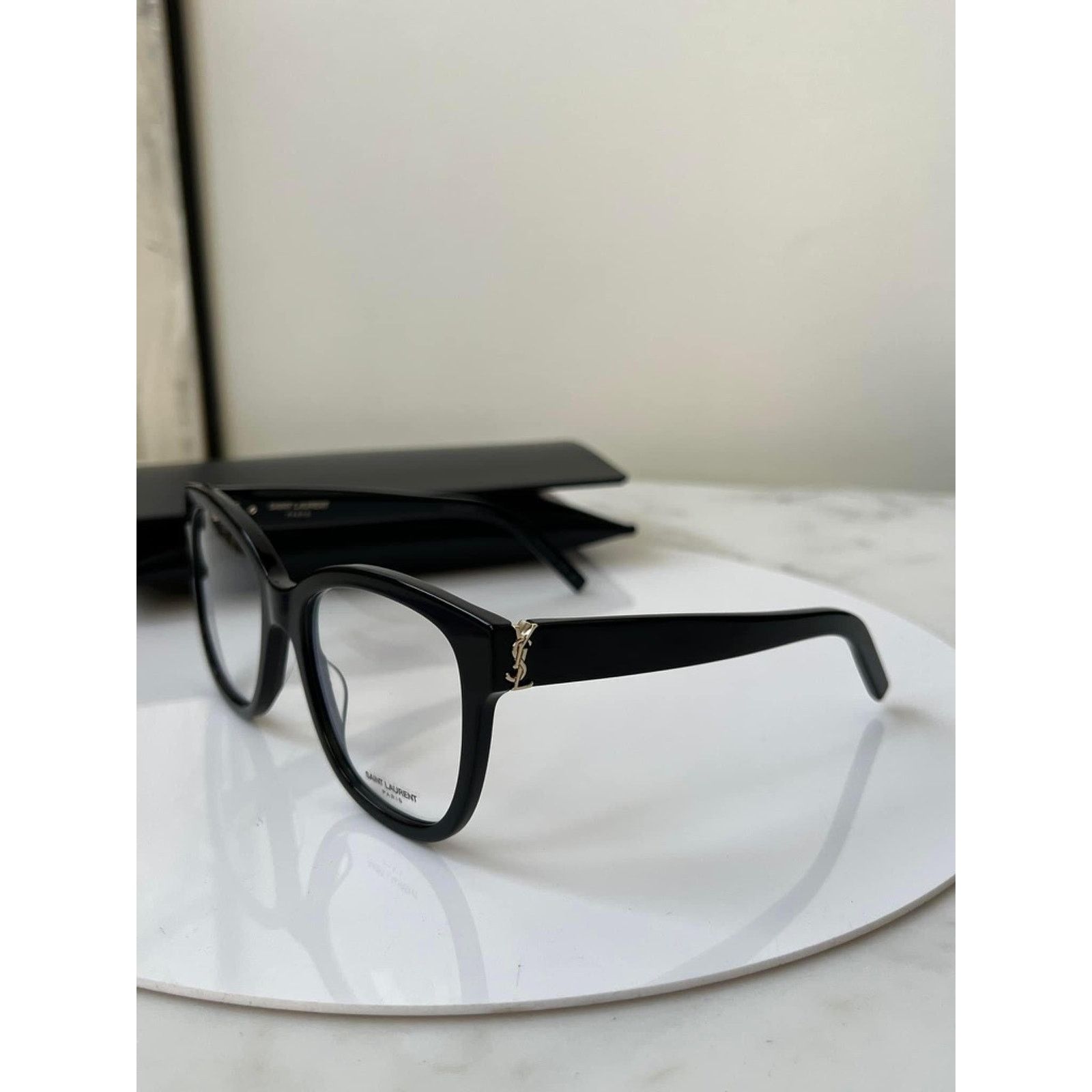 Saint Laurent Paris NEW Saint Laurent SLM97 Black Oversized Eyeglasses Frames Size ONE SIZE - 5 Thumbnail